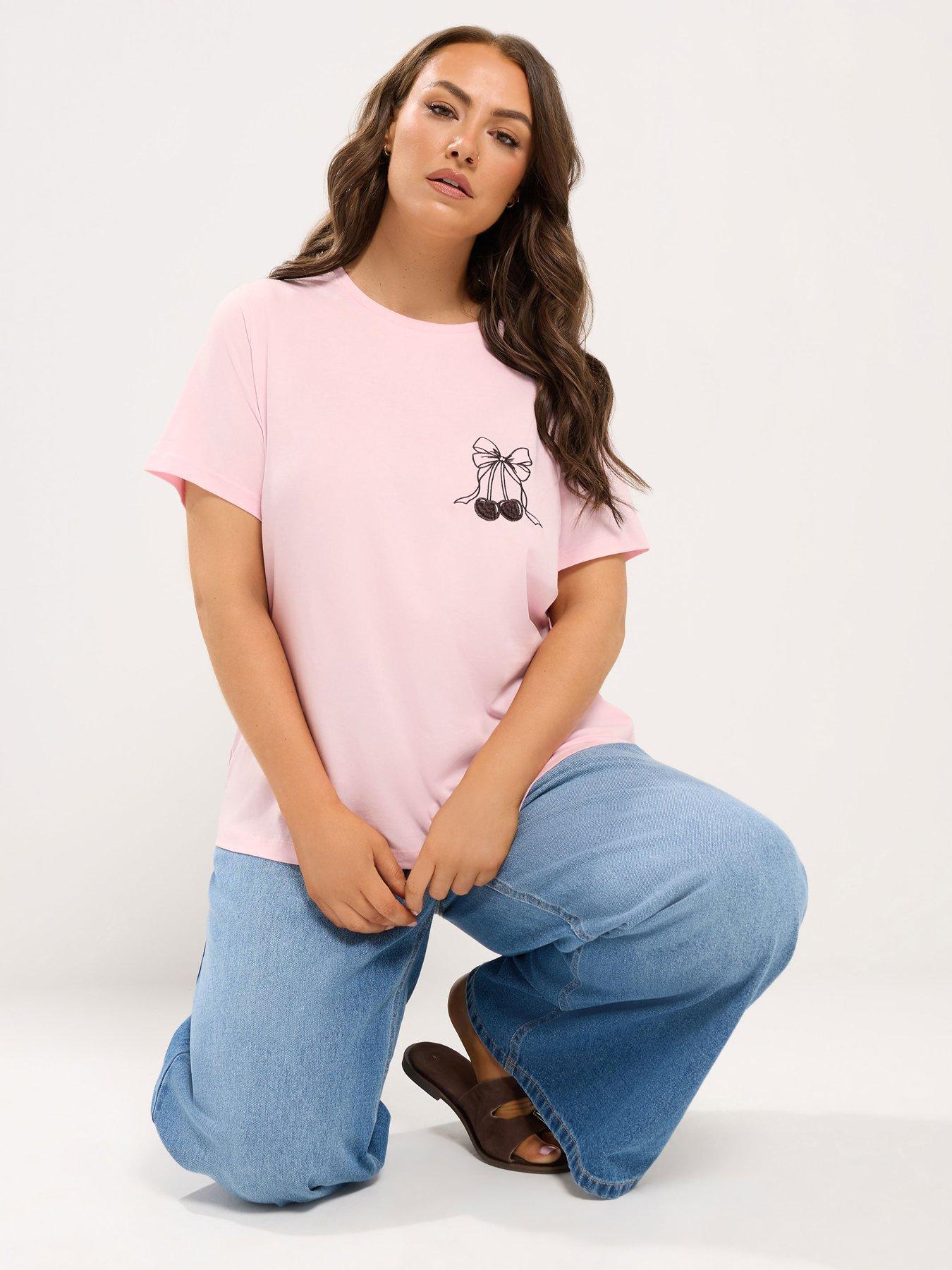 Yours Curve Placement Print T-shirt