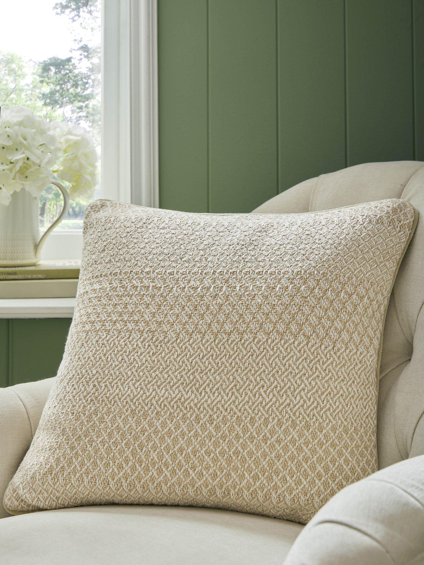 Laura Ashley Kempley Woven Microfibre Filled Cushion 45cm X 45cm