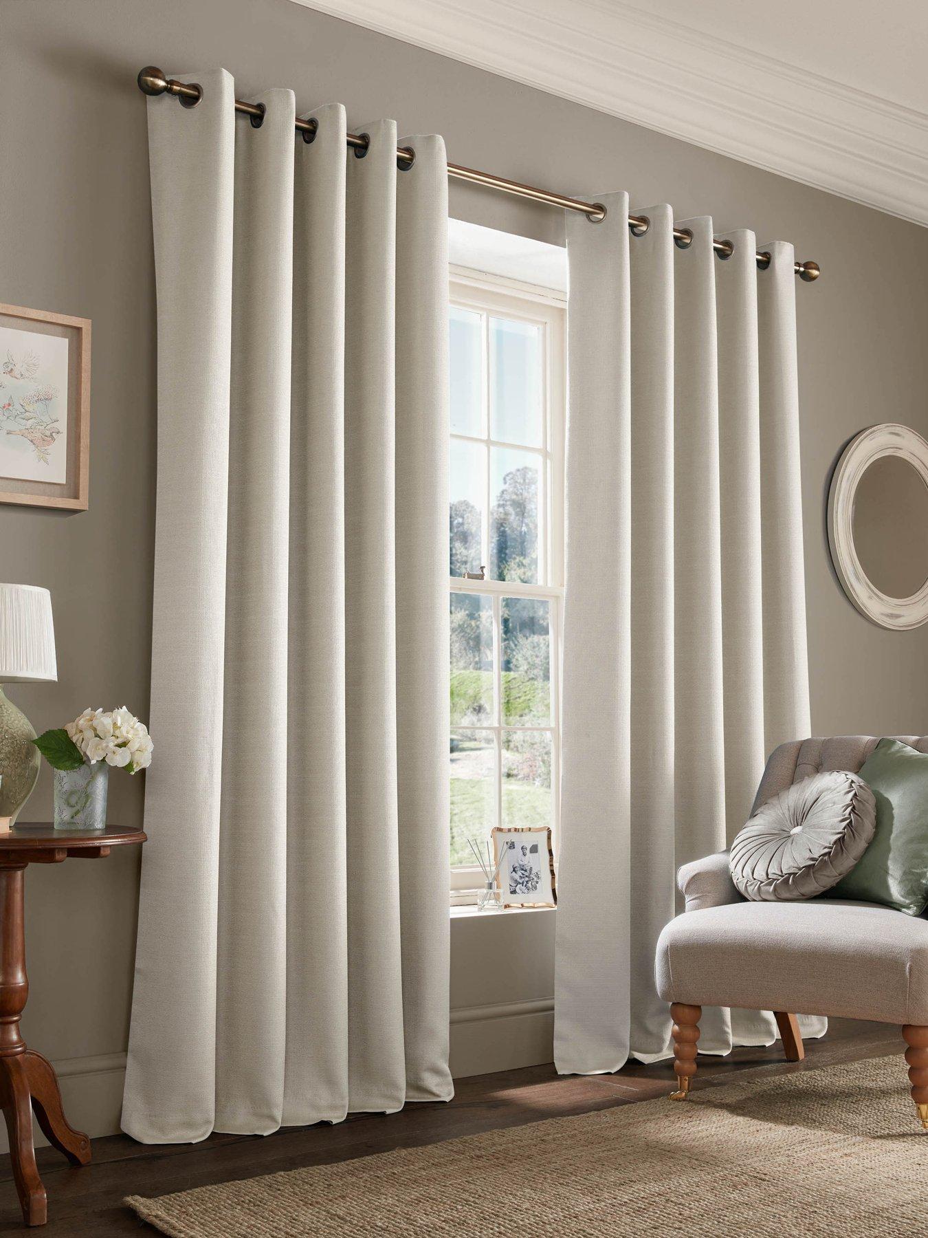 Laura Ashley Stephanie Blackout Lined Eyelet Curtains
