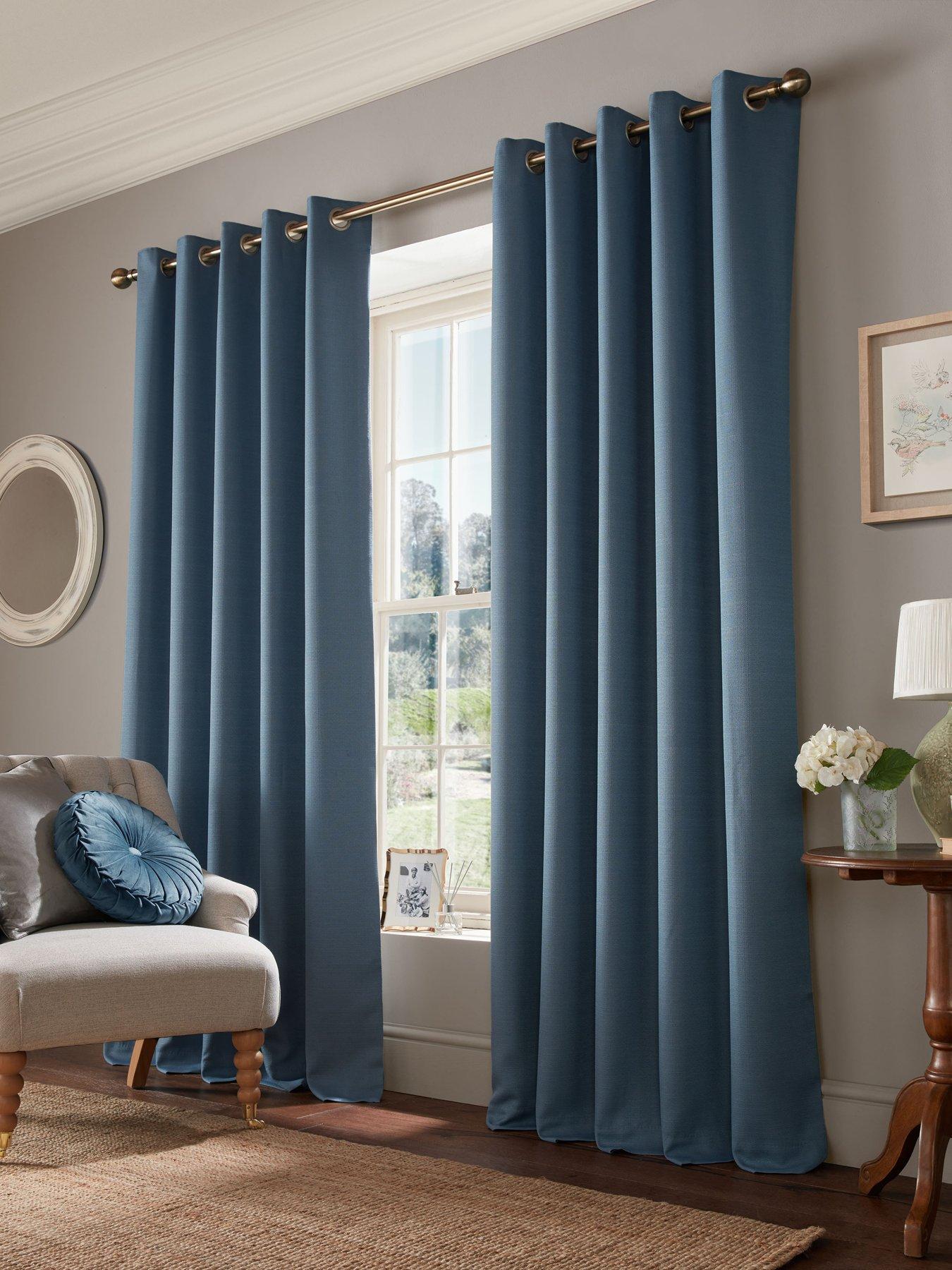 Laura Ashley Stephanie Blackout Lined Eyelet Curtains