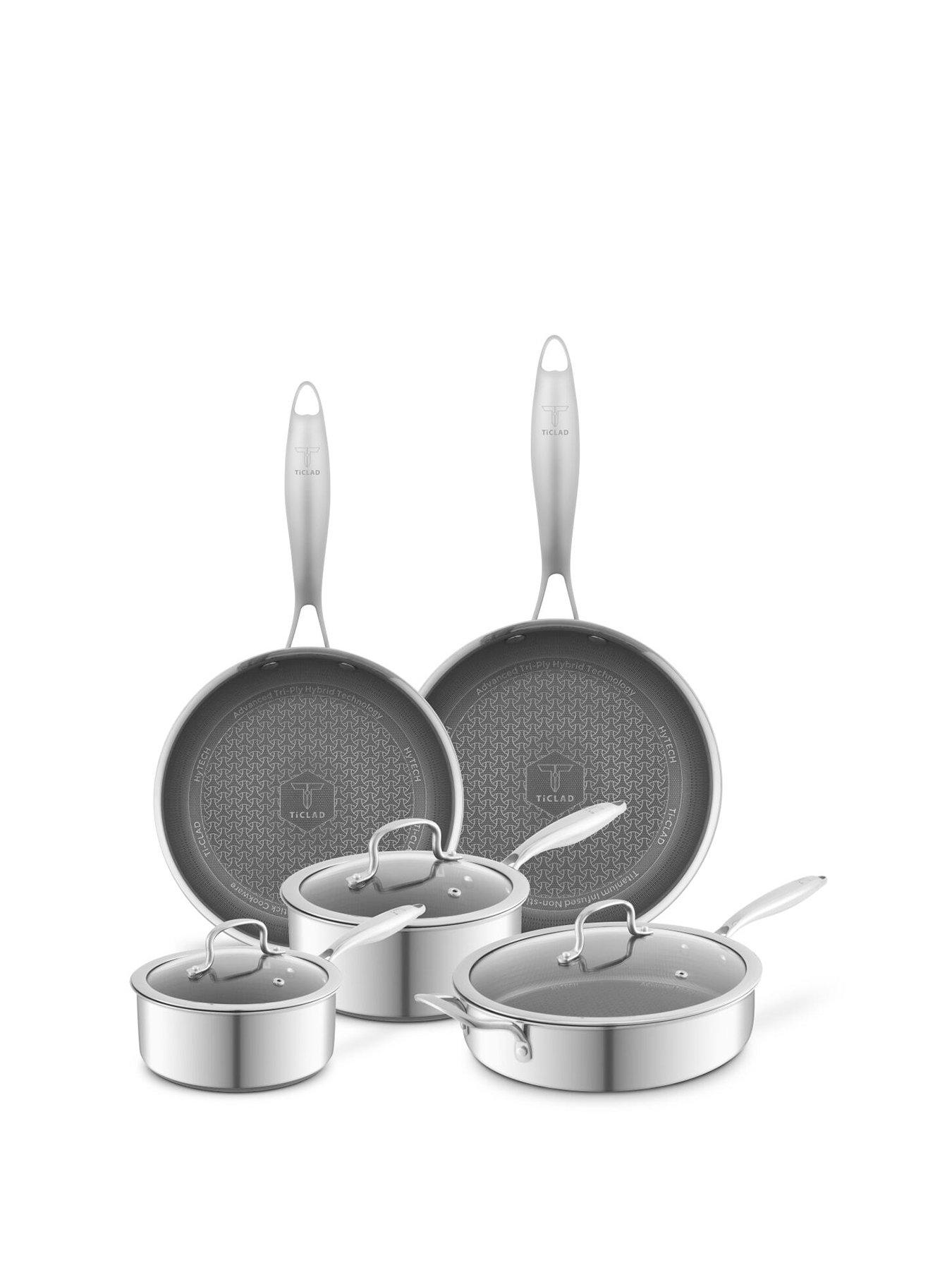 Image 1 of 6 of Tower Family Cook Set Upgrade - 24cm, 28cm Frying Pans, 16cm, 18cm Saucepans, 28cm Multipan