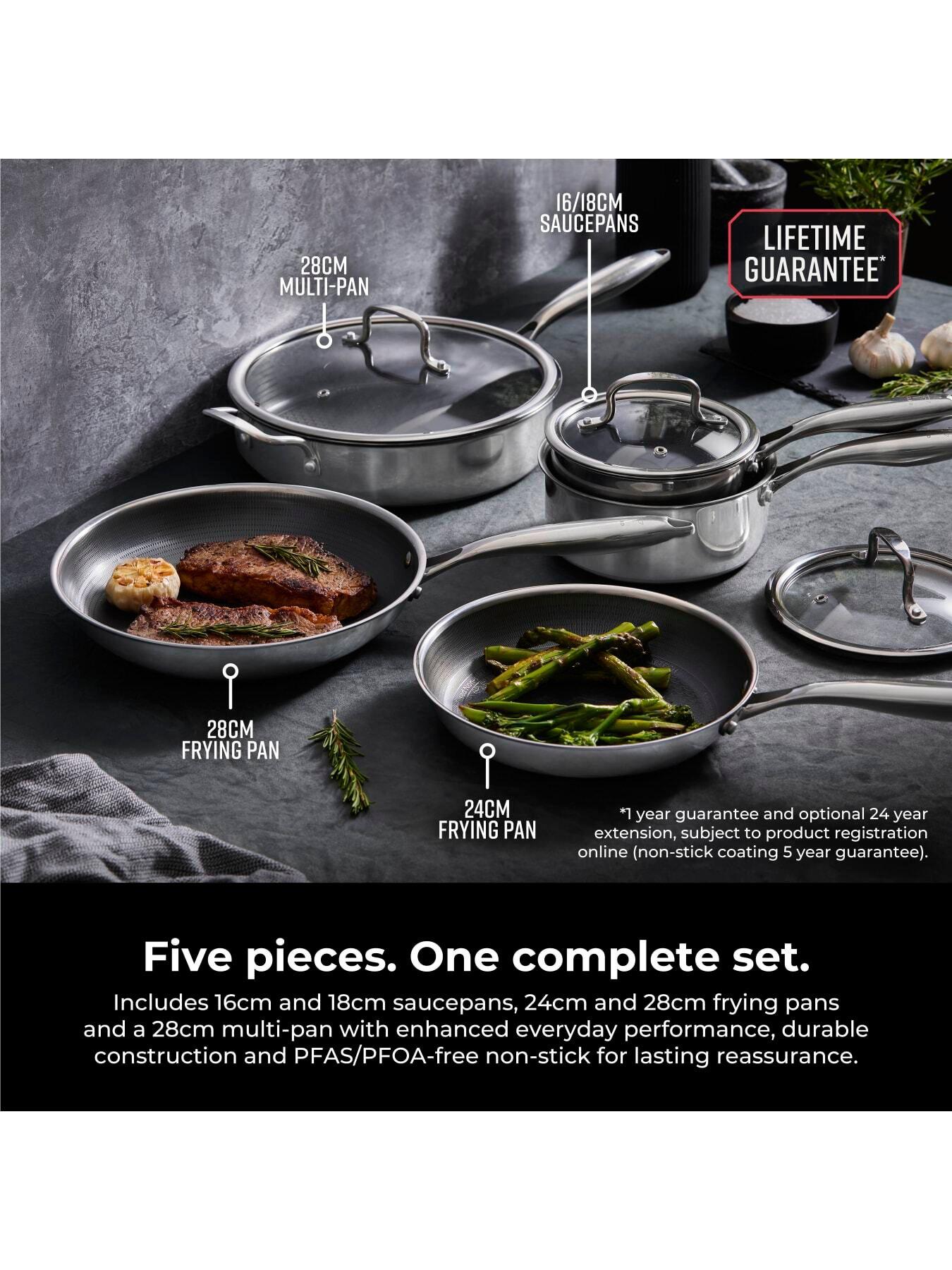Image 2 of 6 of Tower Family Cook Set Upgrade - 24cm, 28cm Frying Pans, 16cm, 18cm Saucepans, 28cm Multipan