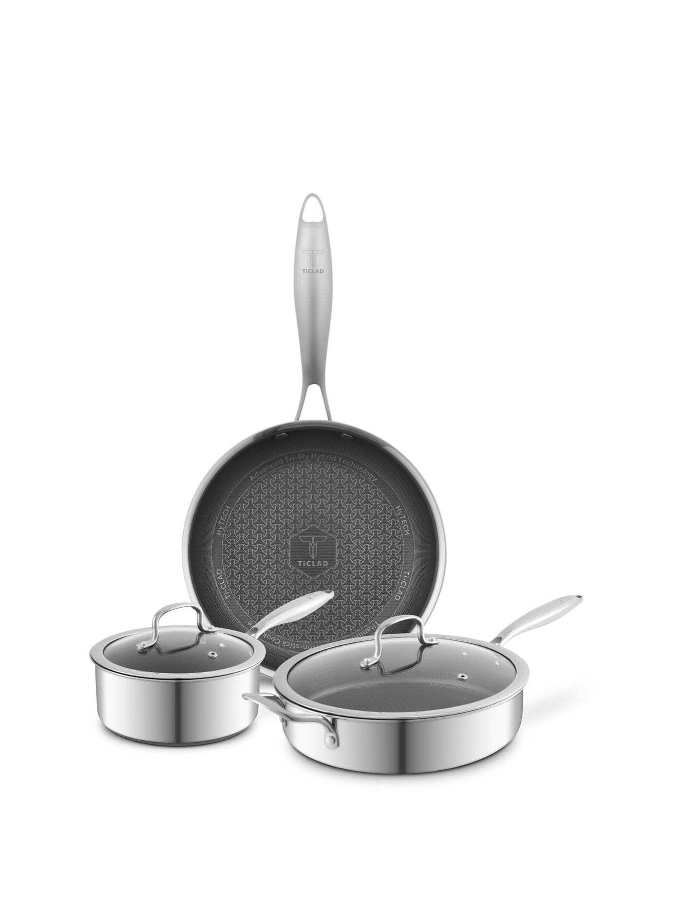 Image 1 of 6 of Tower Fundamentals Set - 24cm Frying Pan, 18cm Saucepan, 28cm Multipan