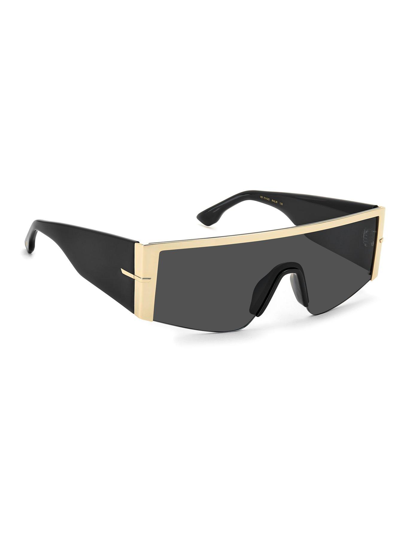 Image 3 of 7 of VICTORIA BECKHAM Womens Shallow Masked Shape Sunglasses - Black