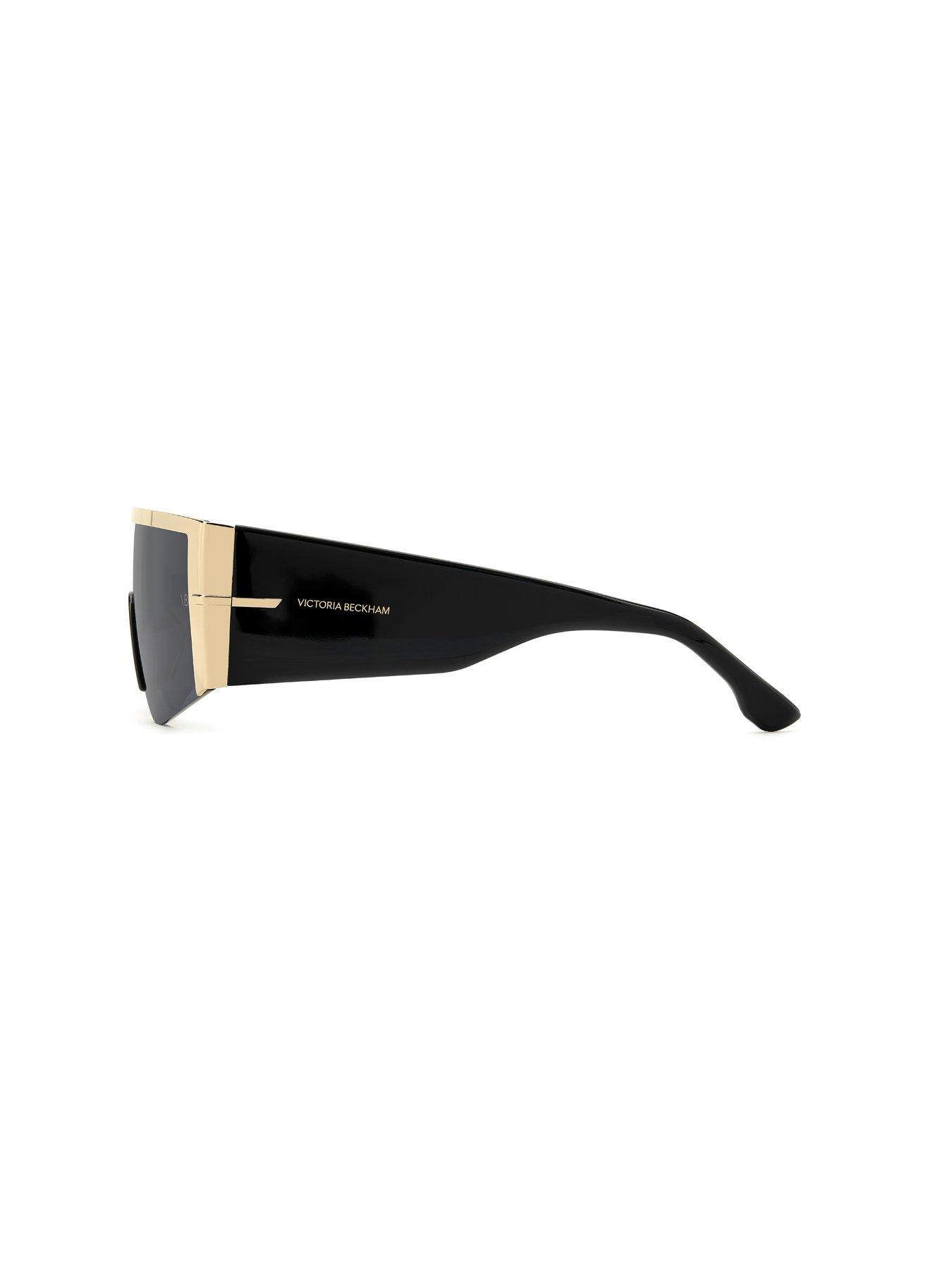 Image 6 of 7 of VICTORIA BECKHAM Womens Shallow Masked Shape Sunglasses - Black