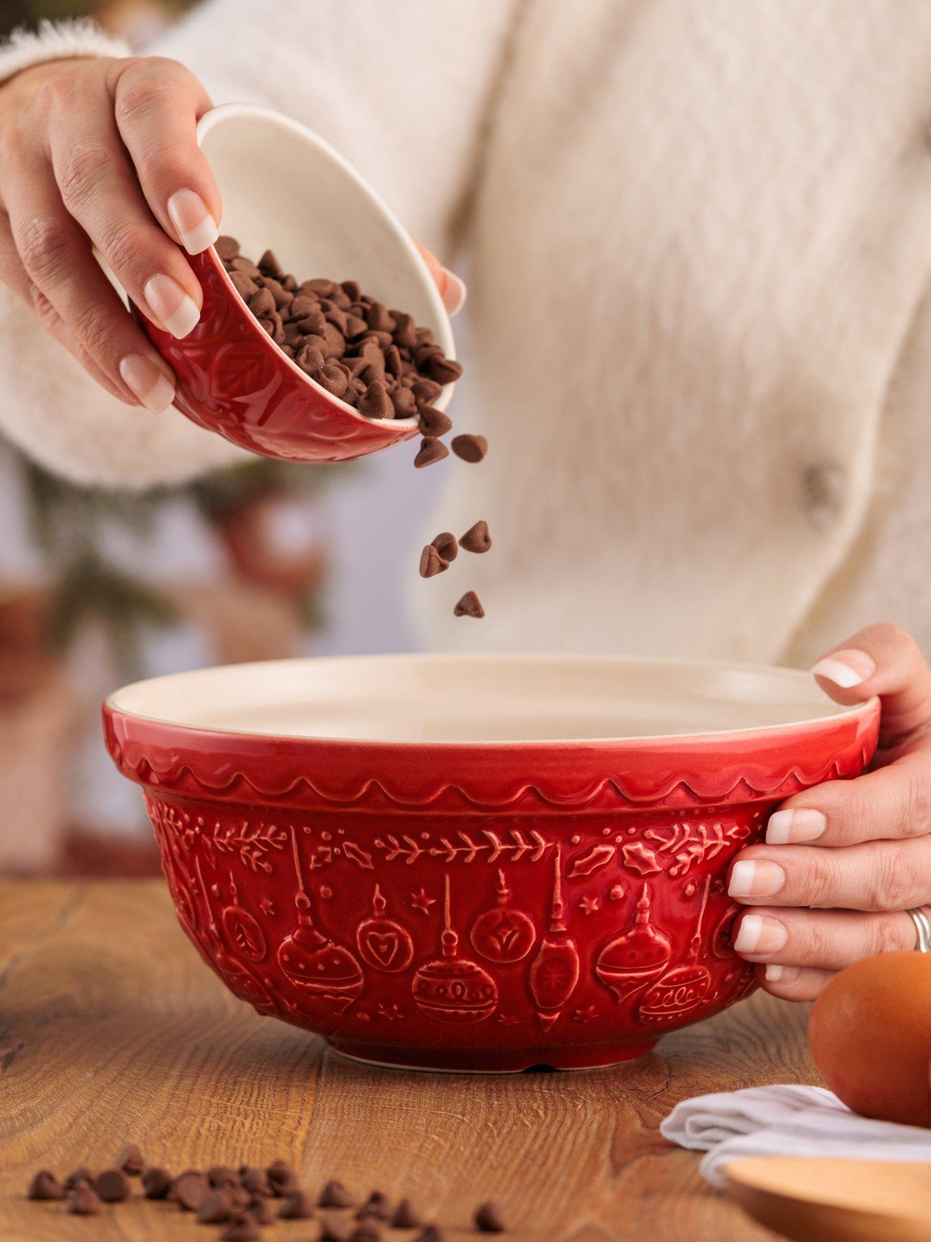Price & Kensington DECK THE HALLS 21CM RED MIXING BOWL