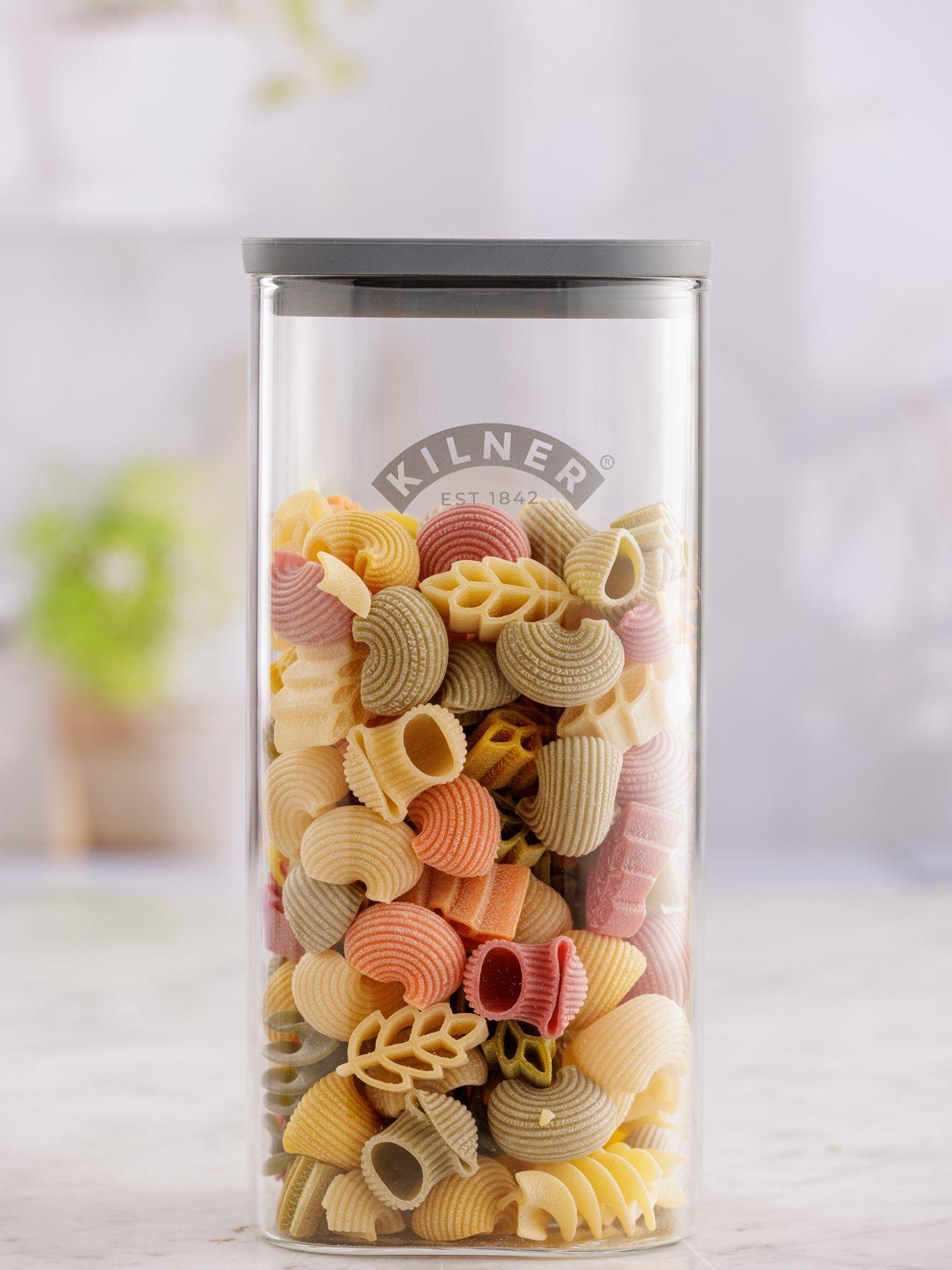 KILNER FRESH STORAGE SQUARE JAR 1.5L SET OF 2