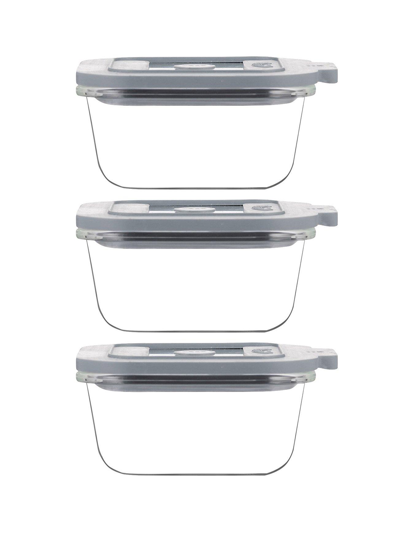KILNER NEW FRESH STORAGE SQUARE 0.31L SET OF 3
