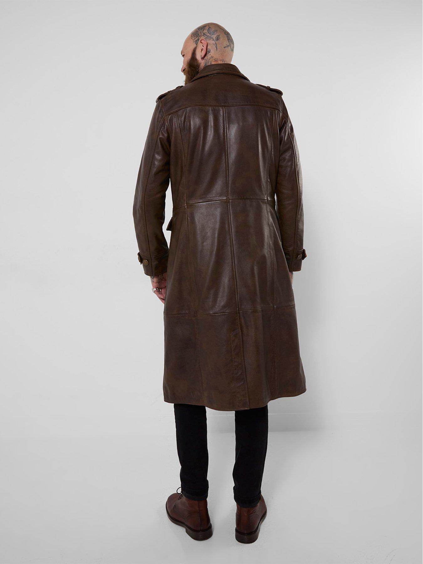 Image 2 of 6 of Joe Browns March On Long Military Leather Coat
