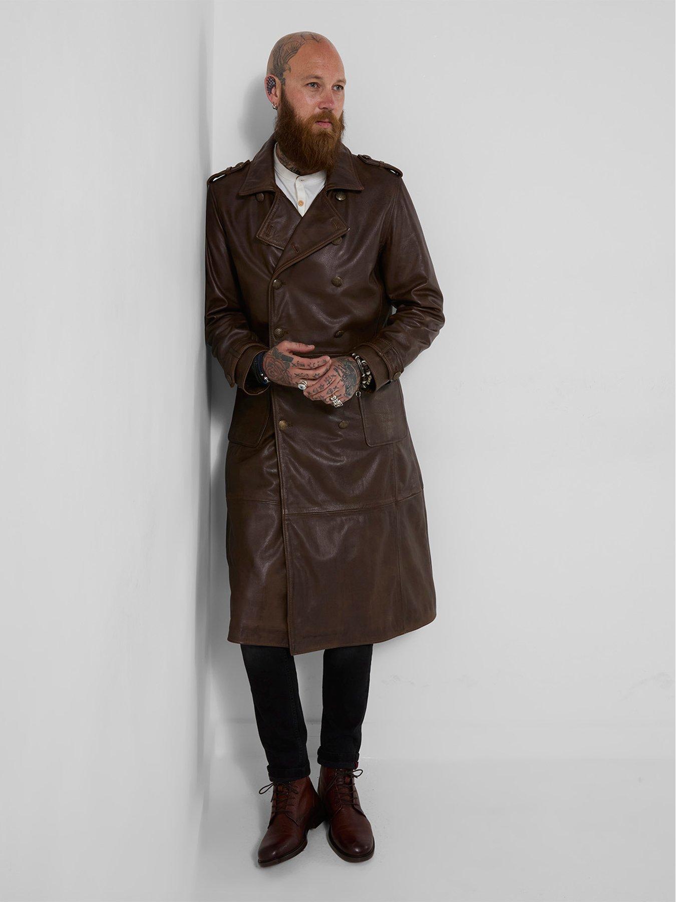 Image 3 of 6 of Joe Browns March On Long Military Leather Coat