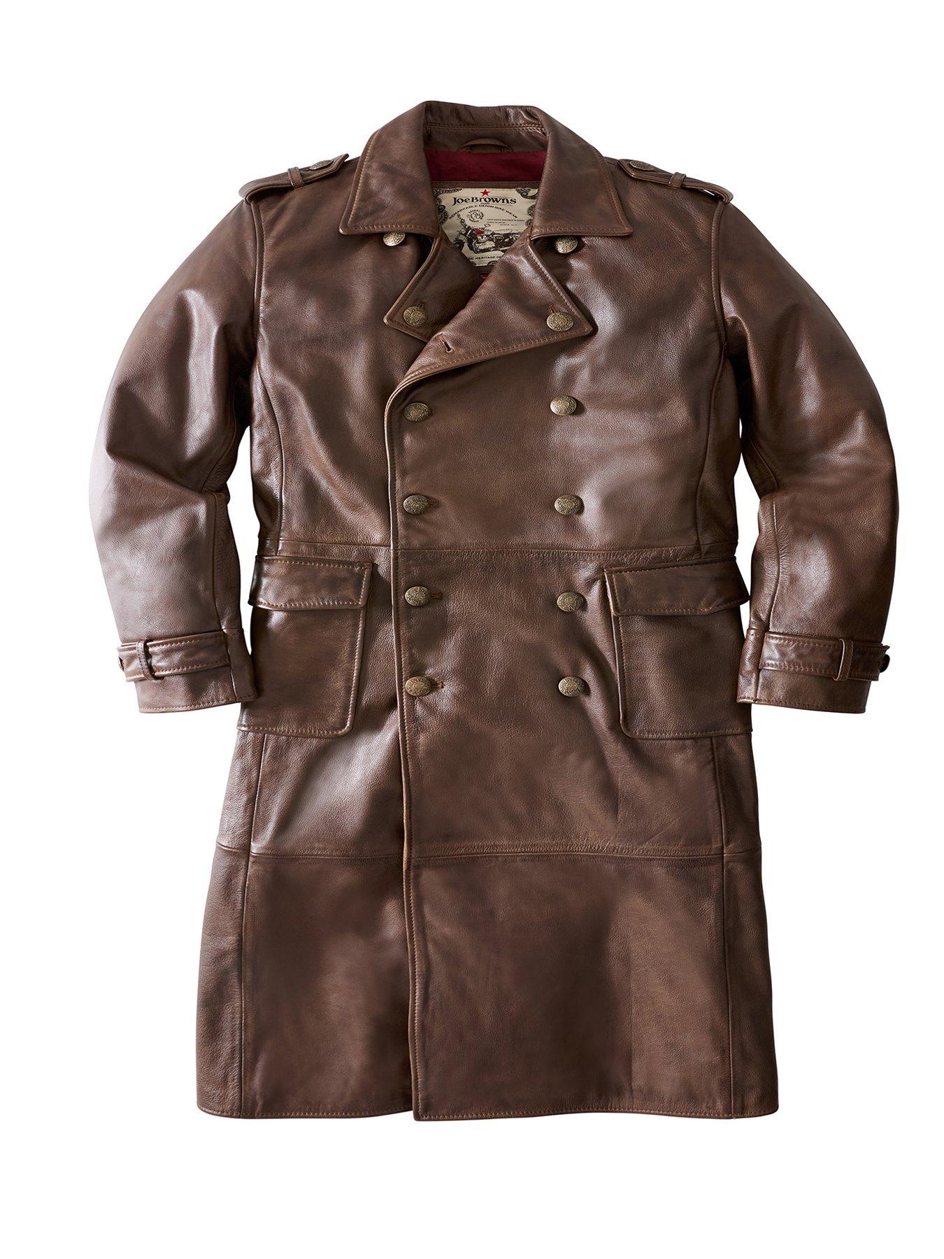 Image 6 of 6 of Joe Browns March On Long Military Leather Coat