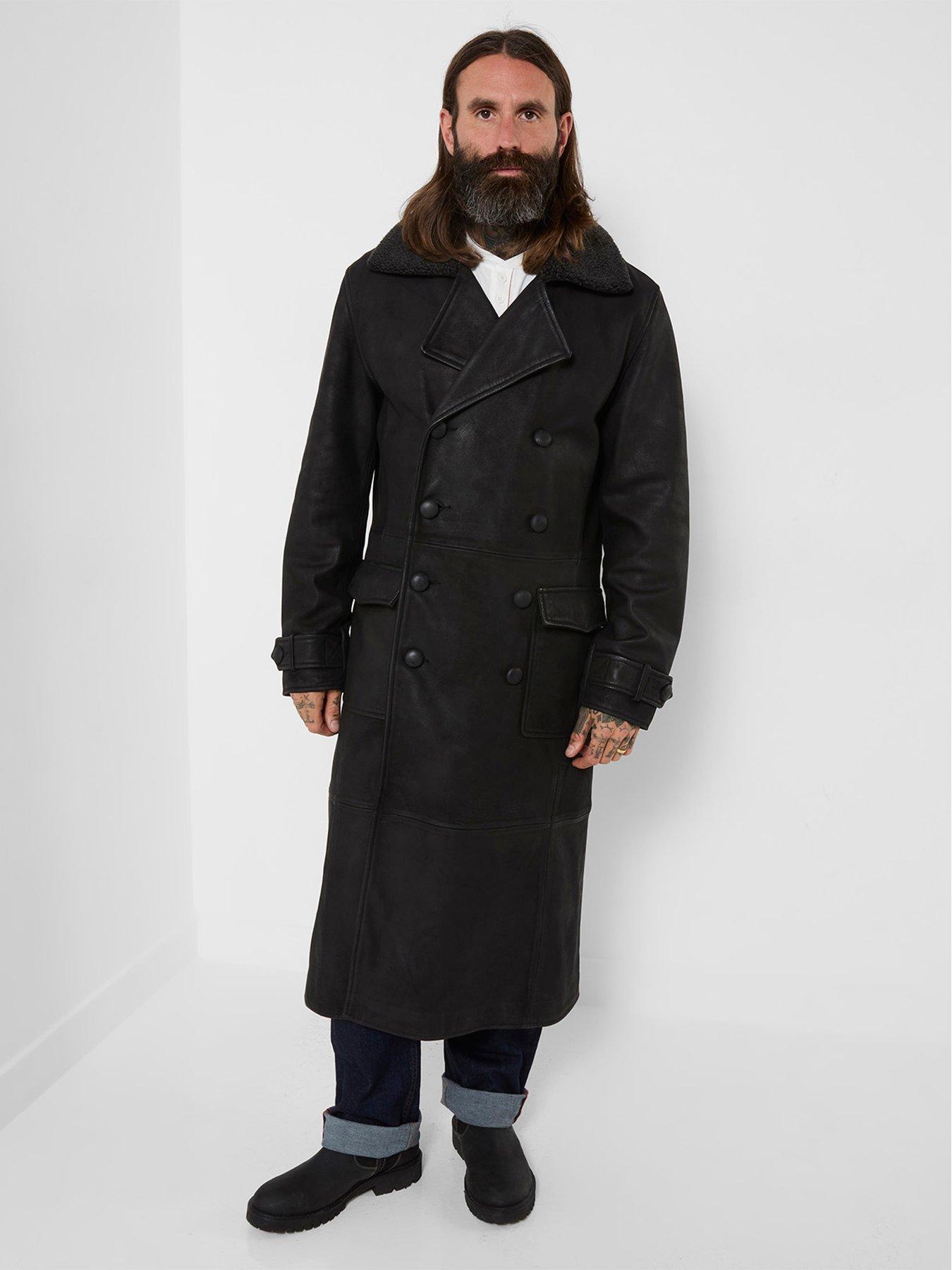 Image 4 of 7 of Joe Browns Cool Collar Longline Leather Coat