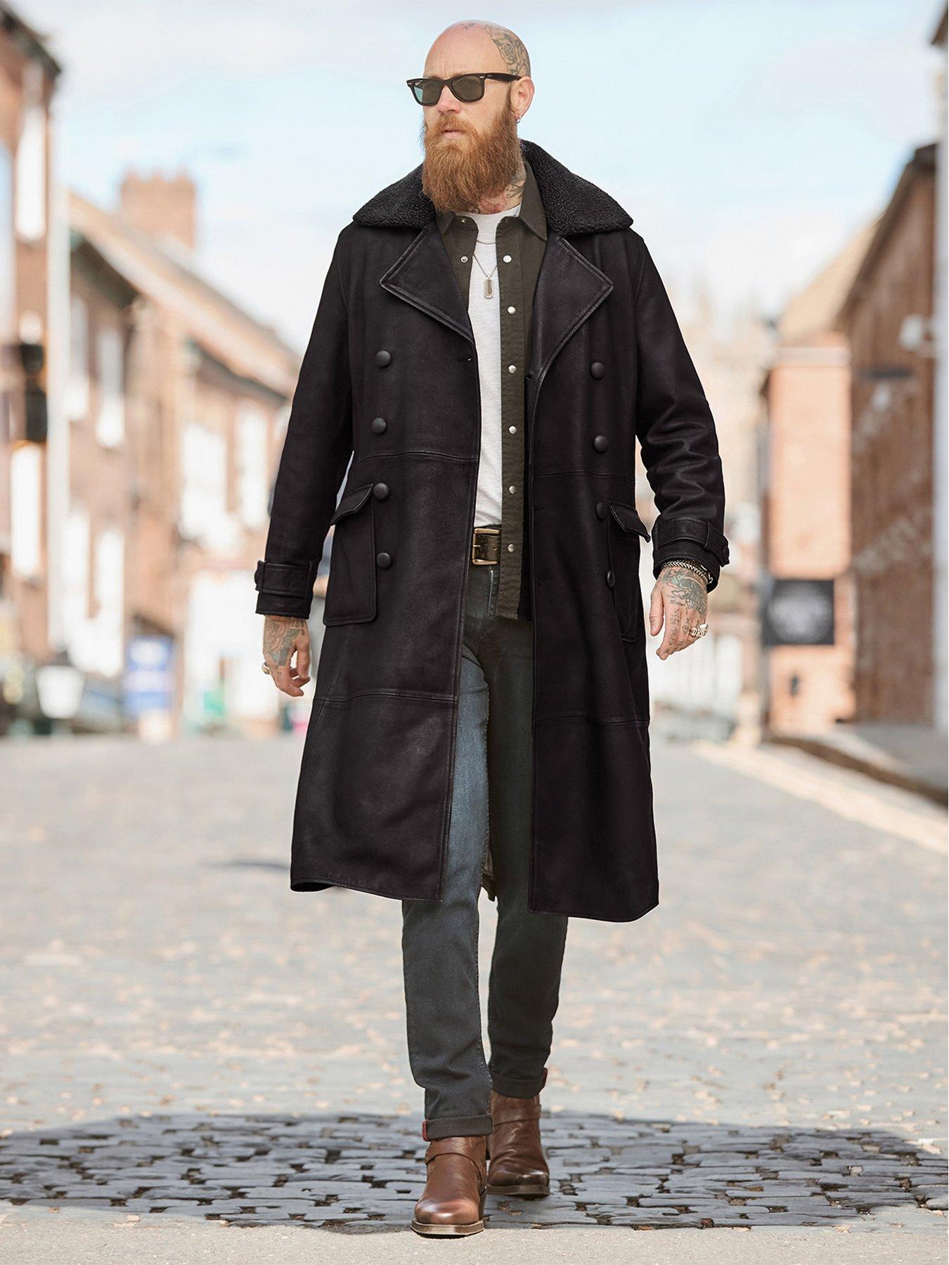 Image 5 of 7 of Joe Browns Cool Collar Longline Leather Coat