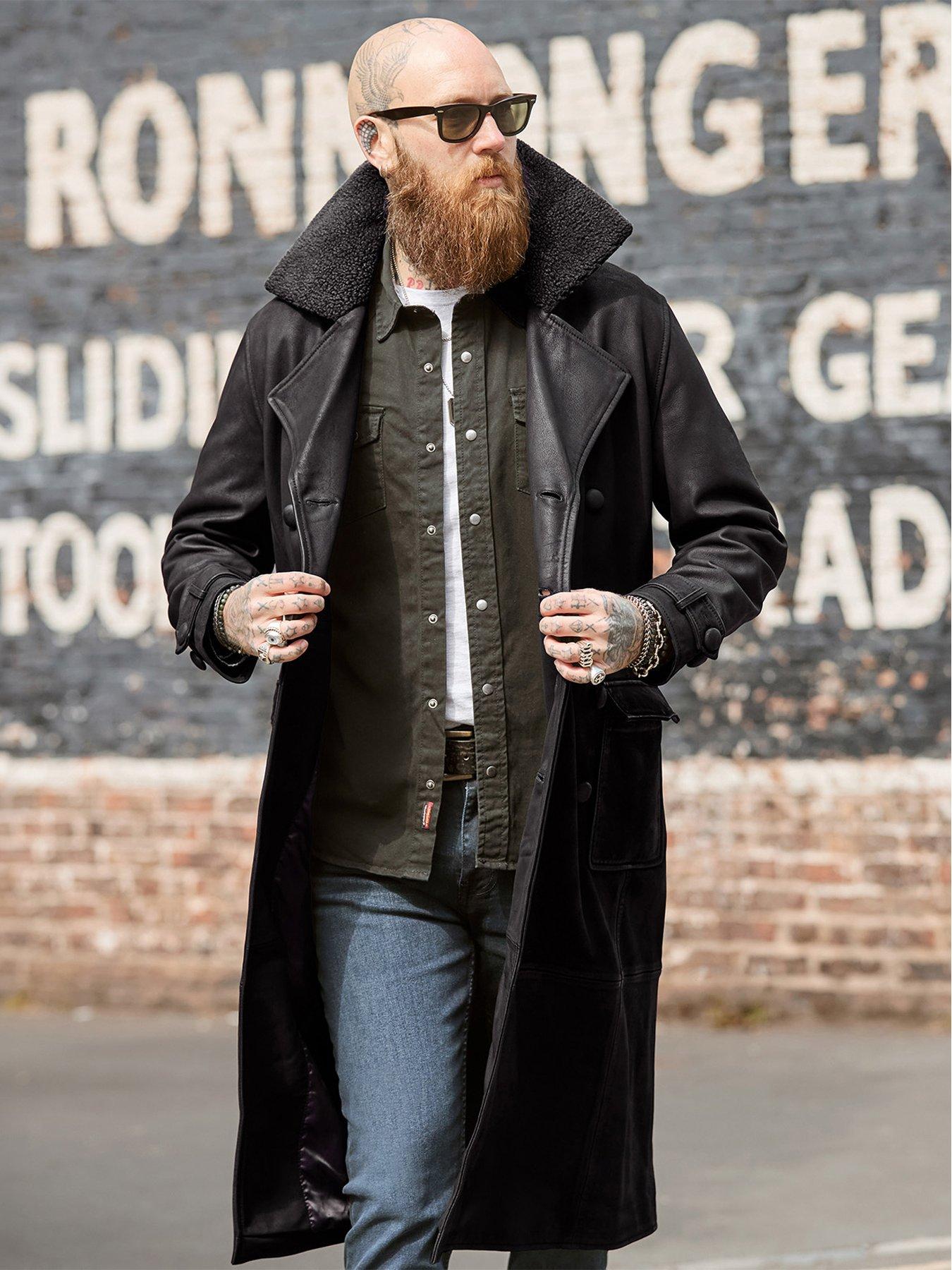 Image 6 of 7 of Joe Browns Cool Collar Longline Leather Coat