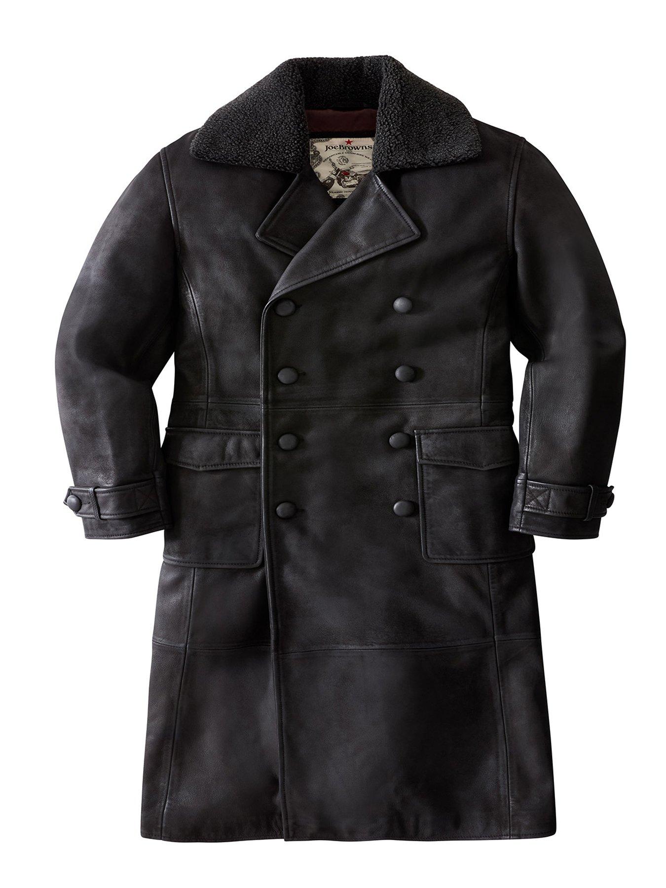 Image 7 of 7 of Joe Browns Cool Collar Longline Leather Coat