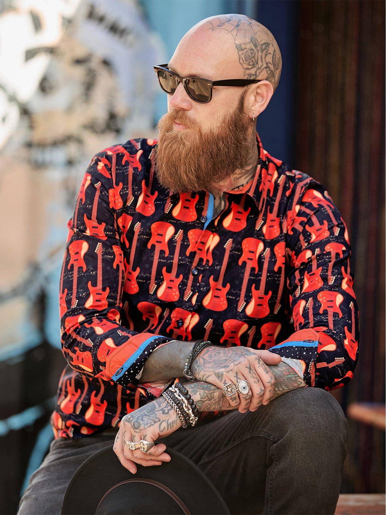 Image 4 of 6 of Joe Browns Guitar Line Up Print Shirt