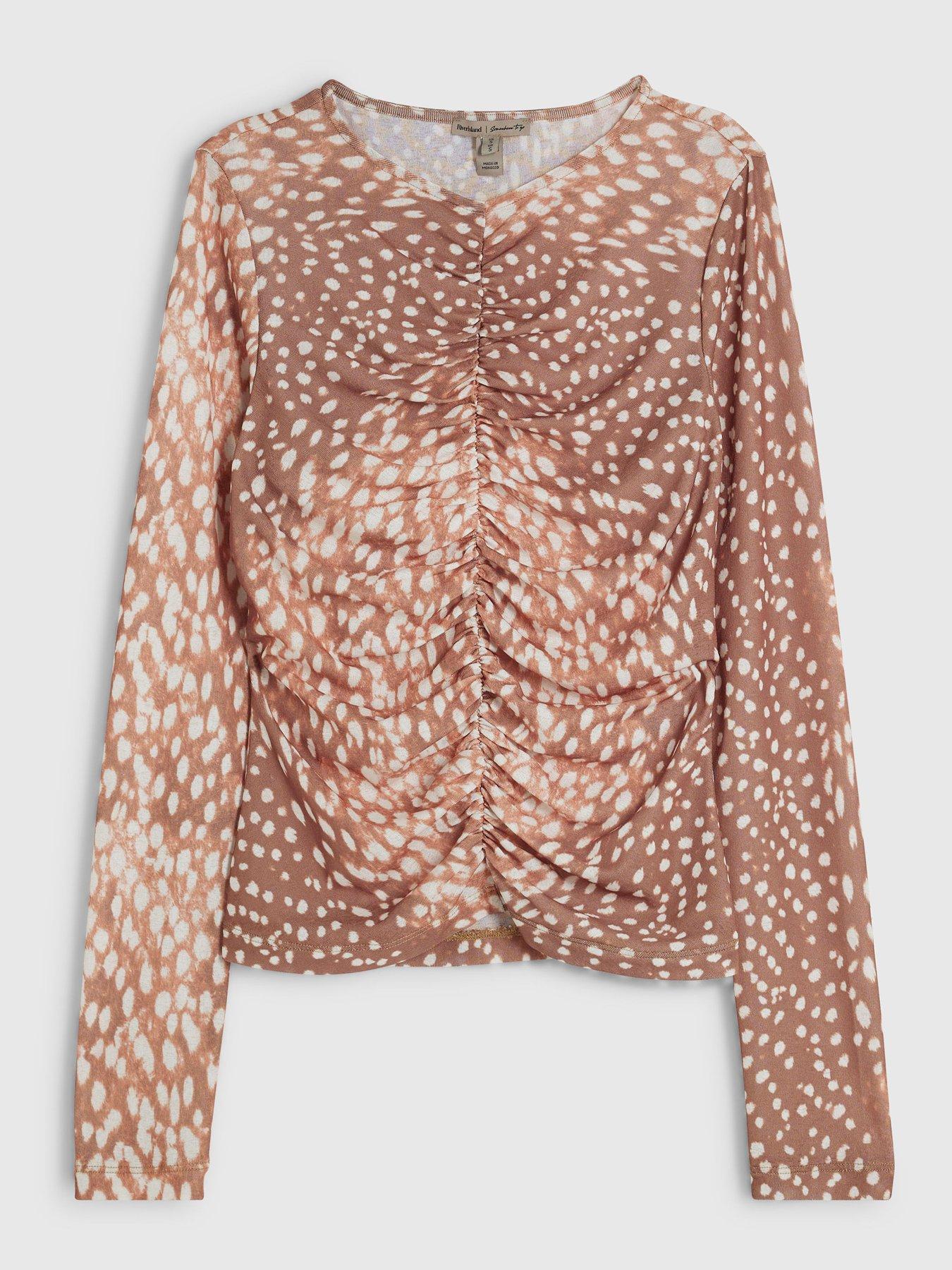 Image 5 of 6 of River Island Ls Bambi Ruche Front Top