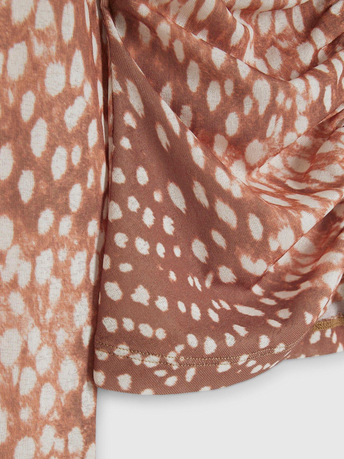 Image 6 of 6 of River Island Ls Bambi Ruche Front Top