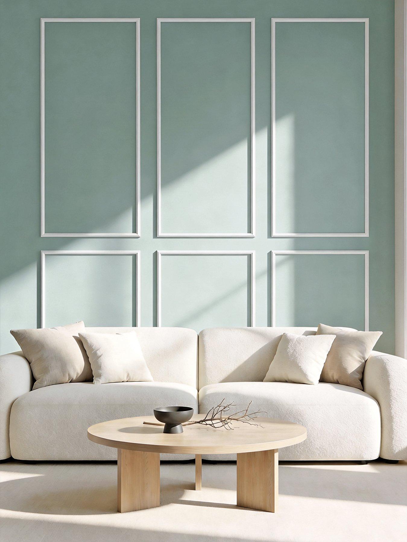 Living And Home Set Of 3 Waterproof Self-Adhesive Pre-Cut Wall Moulding Frame Kit in One Colour
