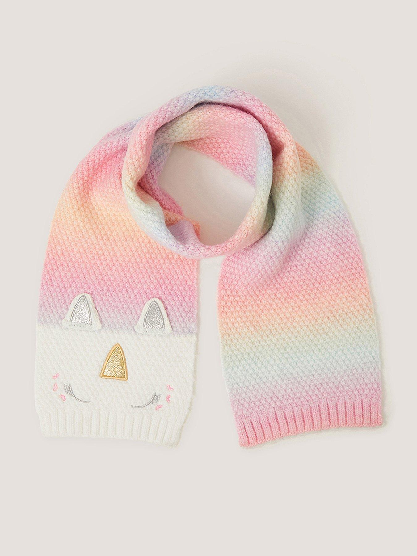 Image 1 of 2 of Monsoon Girls Ombre Unicorn Scarf - Multi