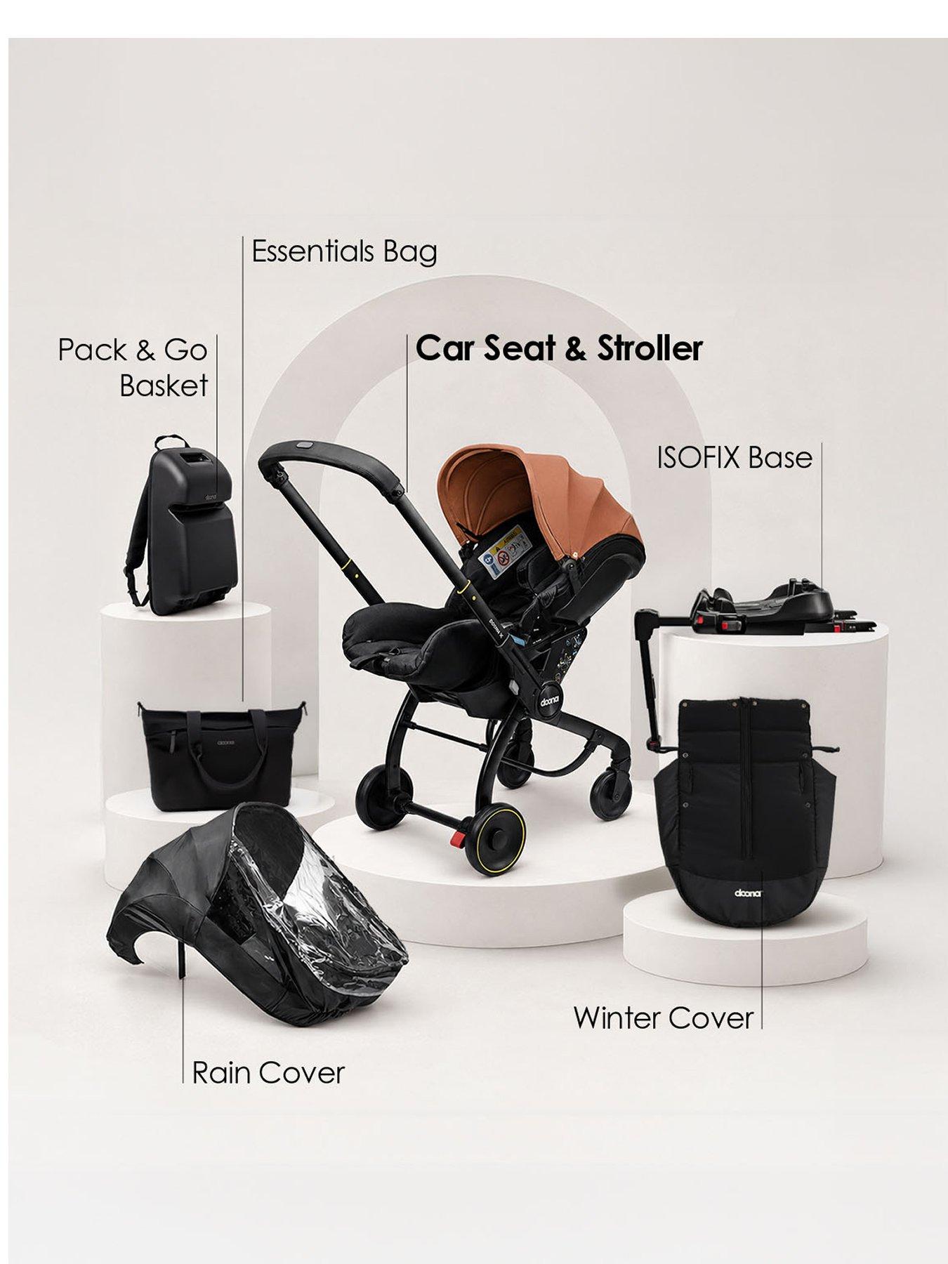 Doona Doona X 6 Piece Bundle - Car Seat & Stroller with ISOFIX Base and accessories - Terracotta