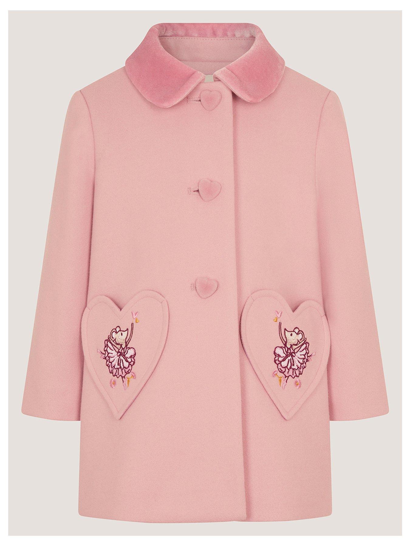 Image 2 of 4 of Monsoon Baby Girls Smart Fairy Ballerina Coat - Pink