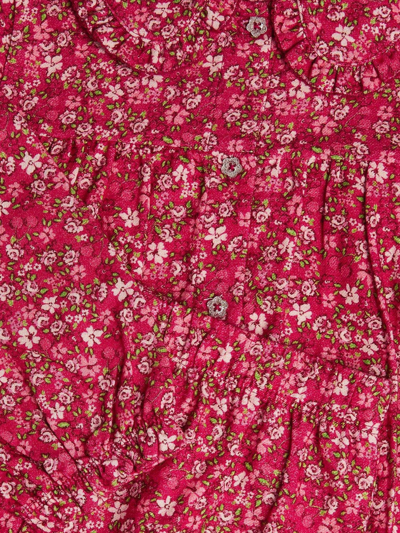 Image 4 of 4 of Monsoon Girls Woven Floral Ditsy Pyjamas - Pink