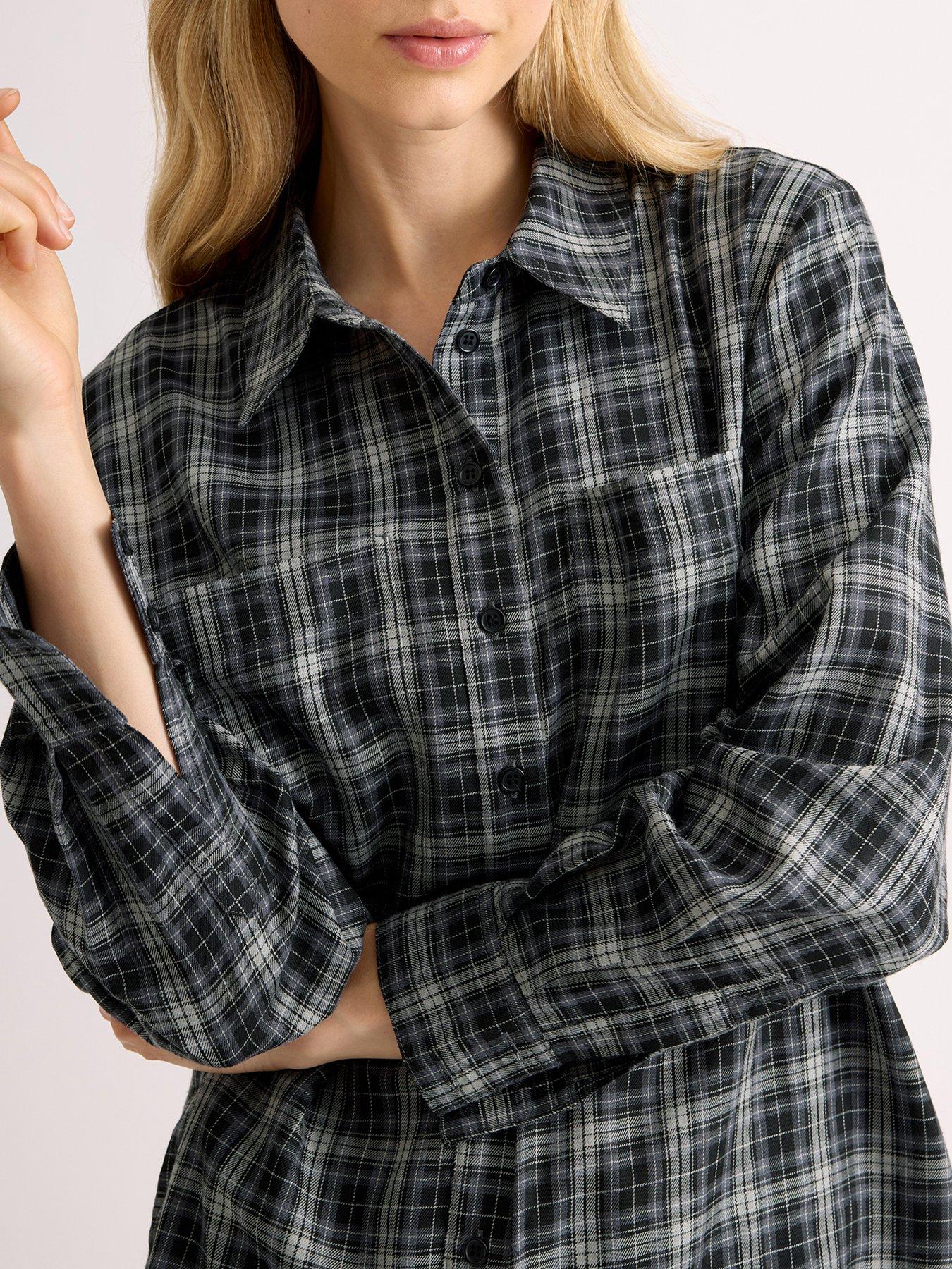 Image 3 of 4 of Albaray Check Shirt - Grey
