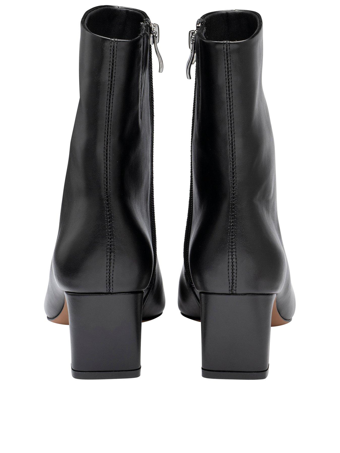 Image 3 of 4 of Ravel Staley Square Toe Zip Ankle Boot - Black