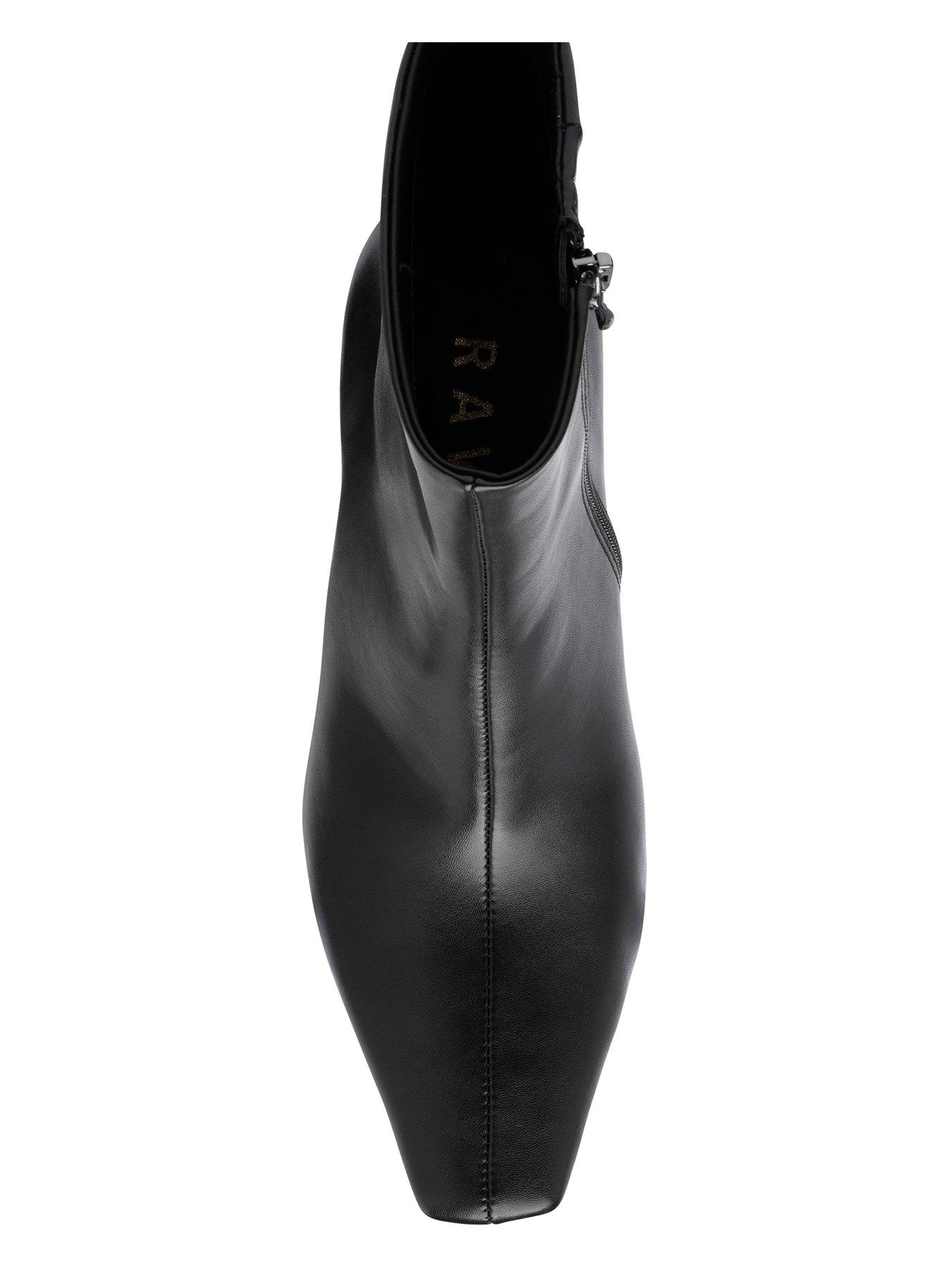Image 4 of 4 of Ravel Staley Square Toe Zip Ankle Boot - Black