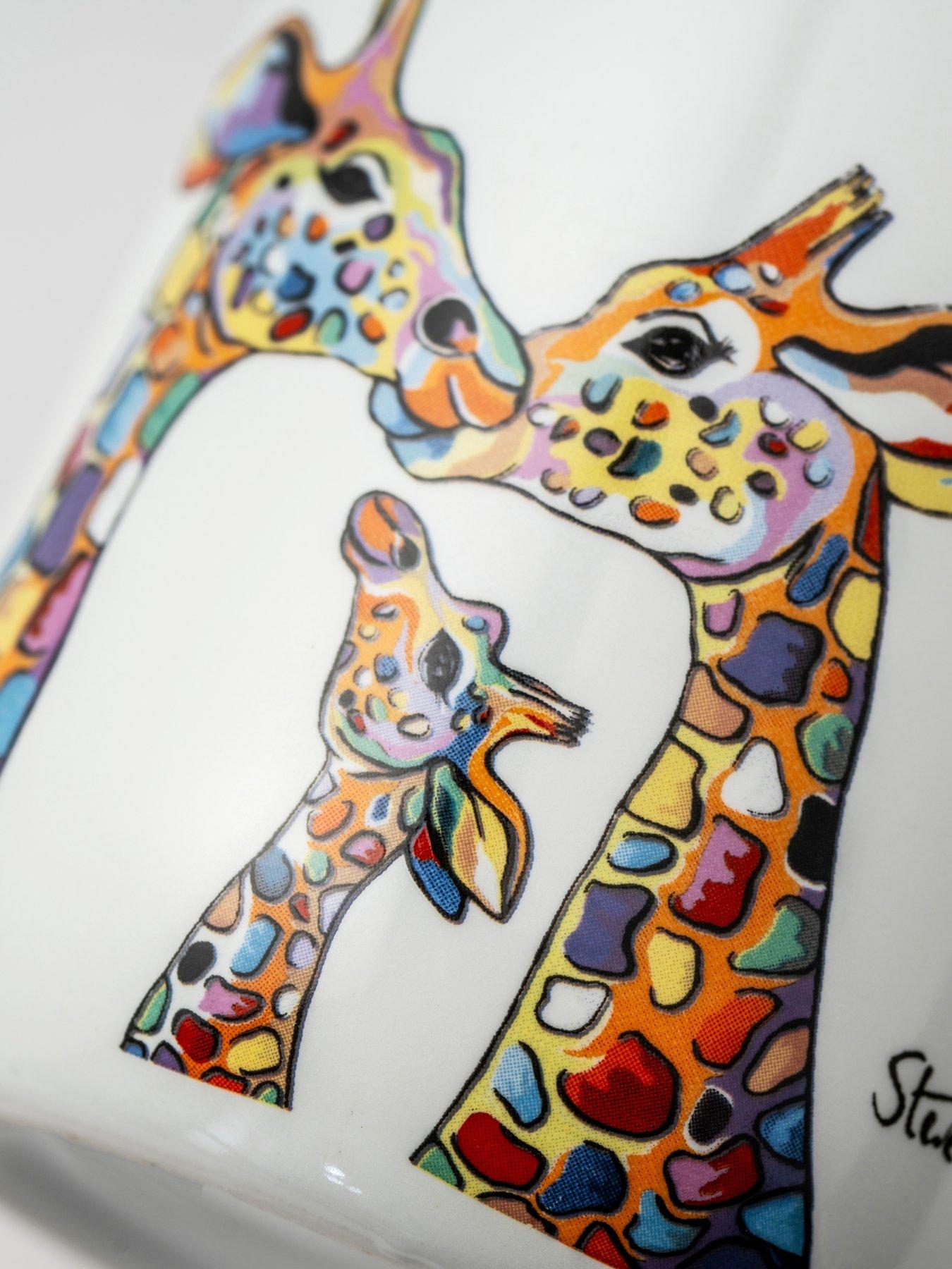 Image 5 of 6 of Croydex Steven Brown Ceramic Tumbler - Giraffe Family