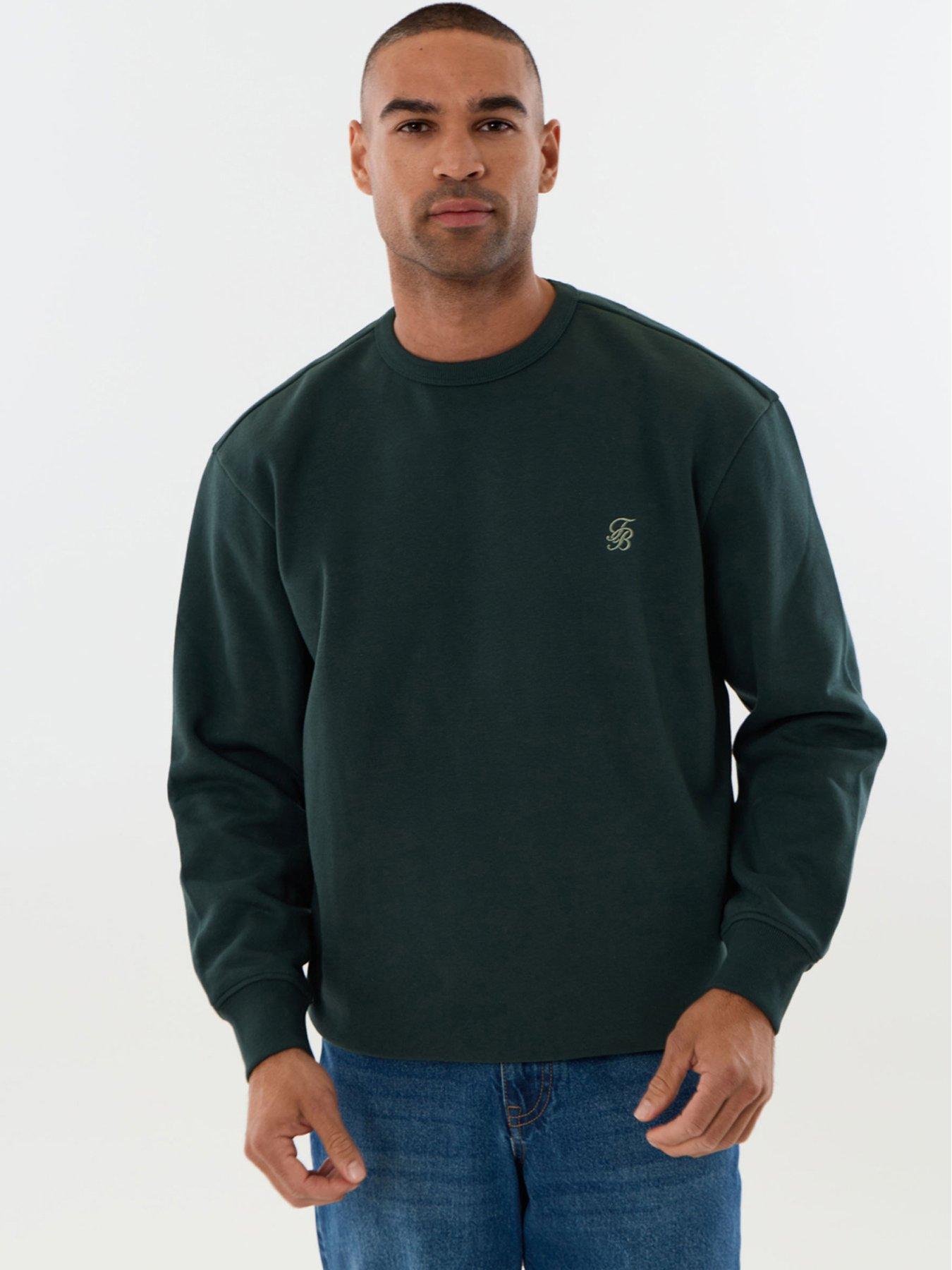 Image 1 of 4 of Threadbare Mens Fleece Crew Neck Celtic - Evergreen (relaxed Fit Sweatshirt)