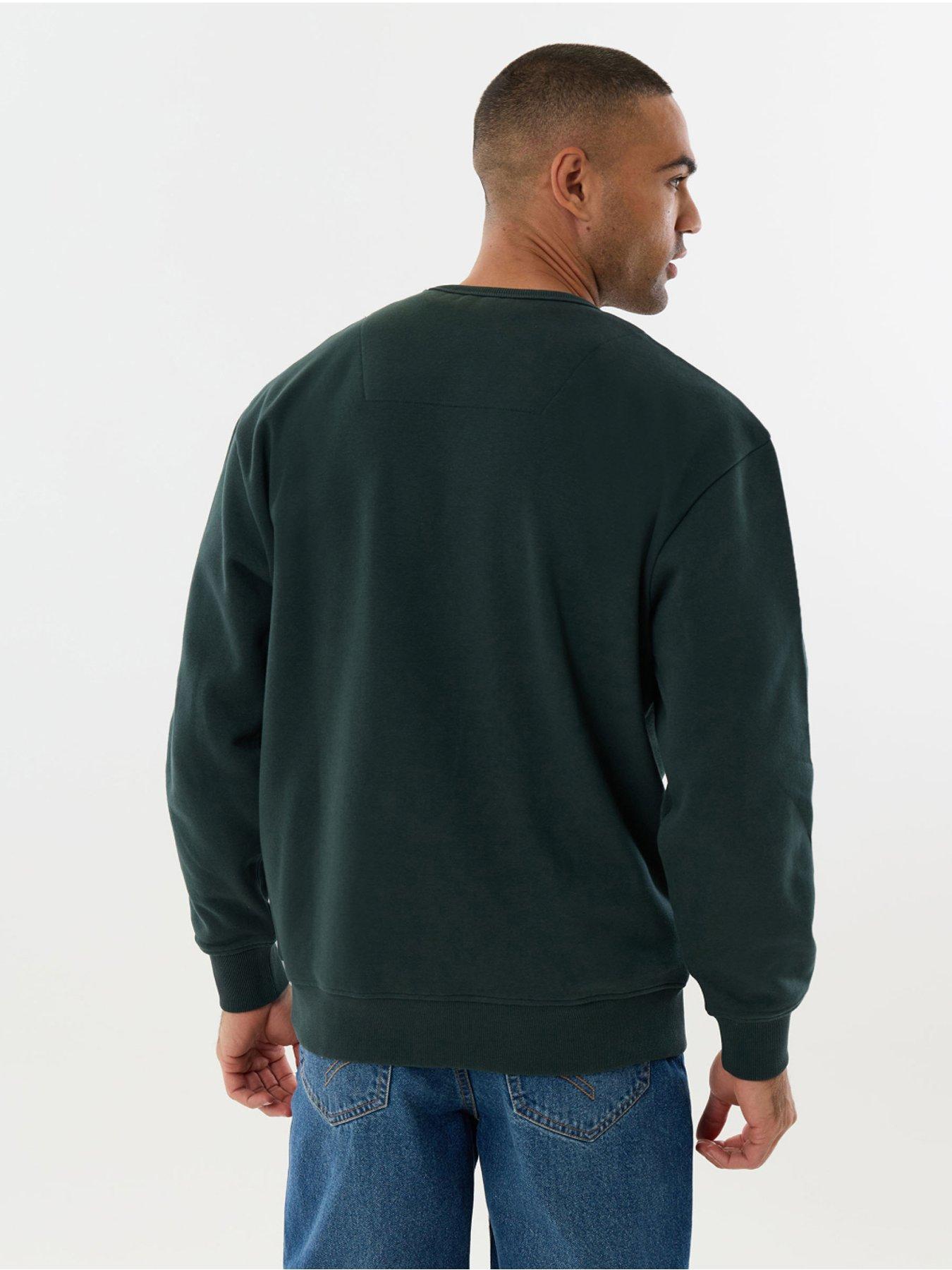 Image 2 of 4 of Threadbare Mens Fleece Crew Neck Celtic - Evergreen (relaxed Fit Sweatshirt)