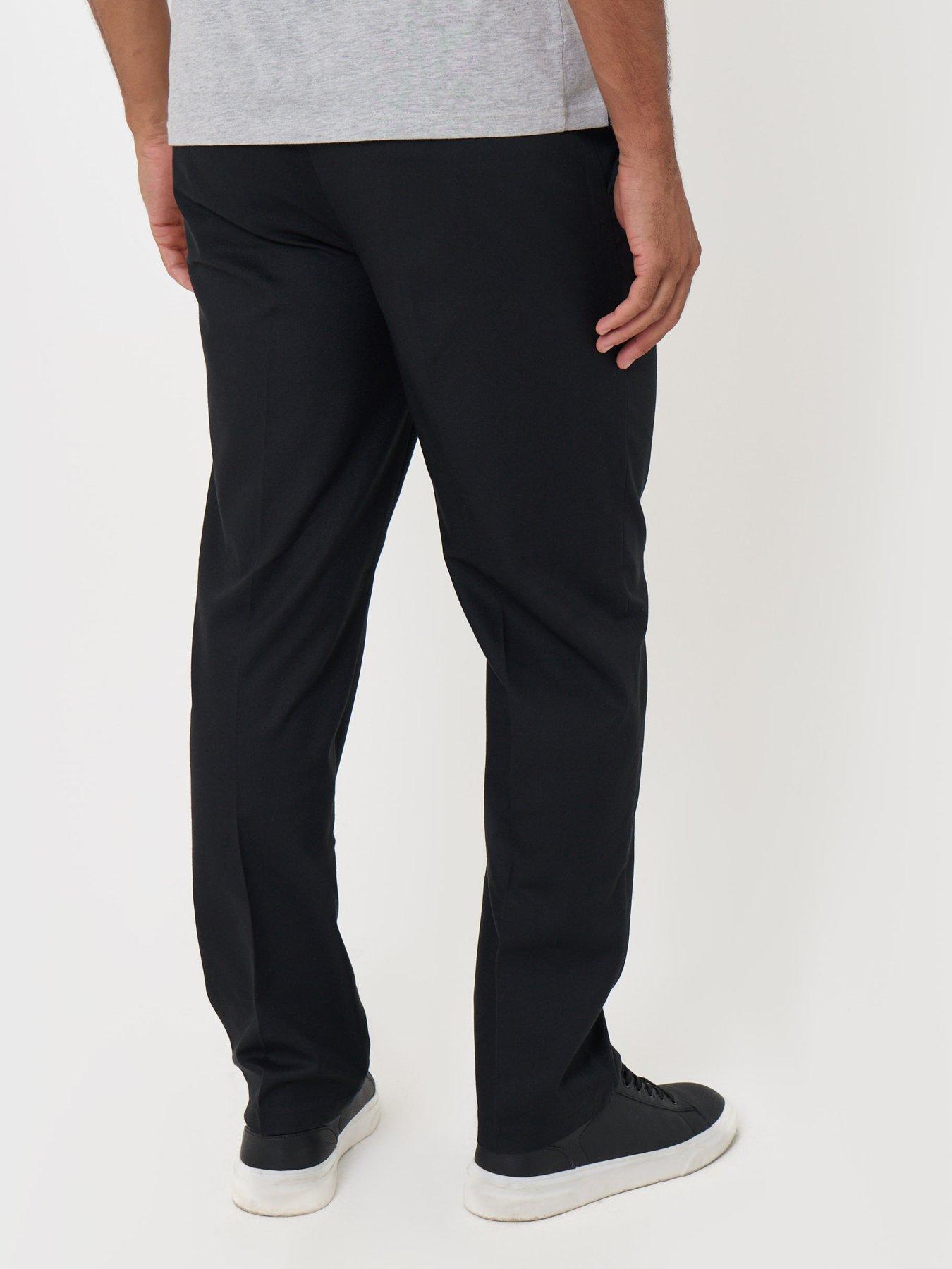 Image 2 of 4 of Threadbare Threadbare Mens Straight Fit Stretch Trousers - Black