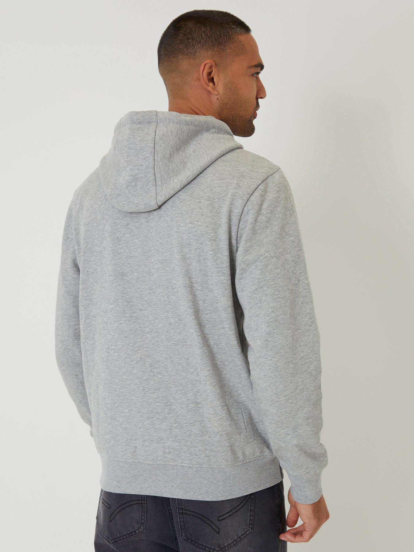 Image 2 of 4 of Threadbare Mens Zip-Through Hood Drawstring Kangaroo Pocket Hoodie - Grey