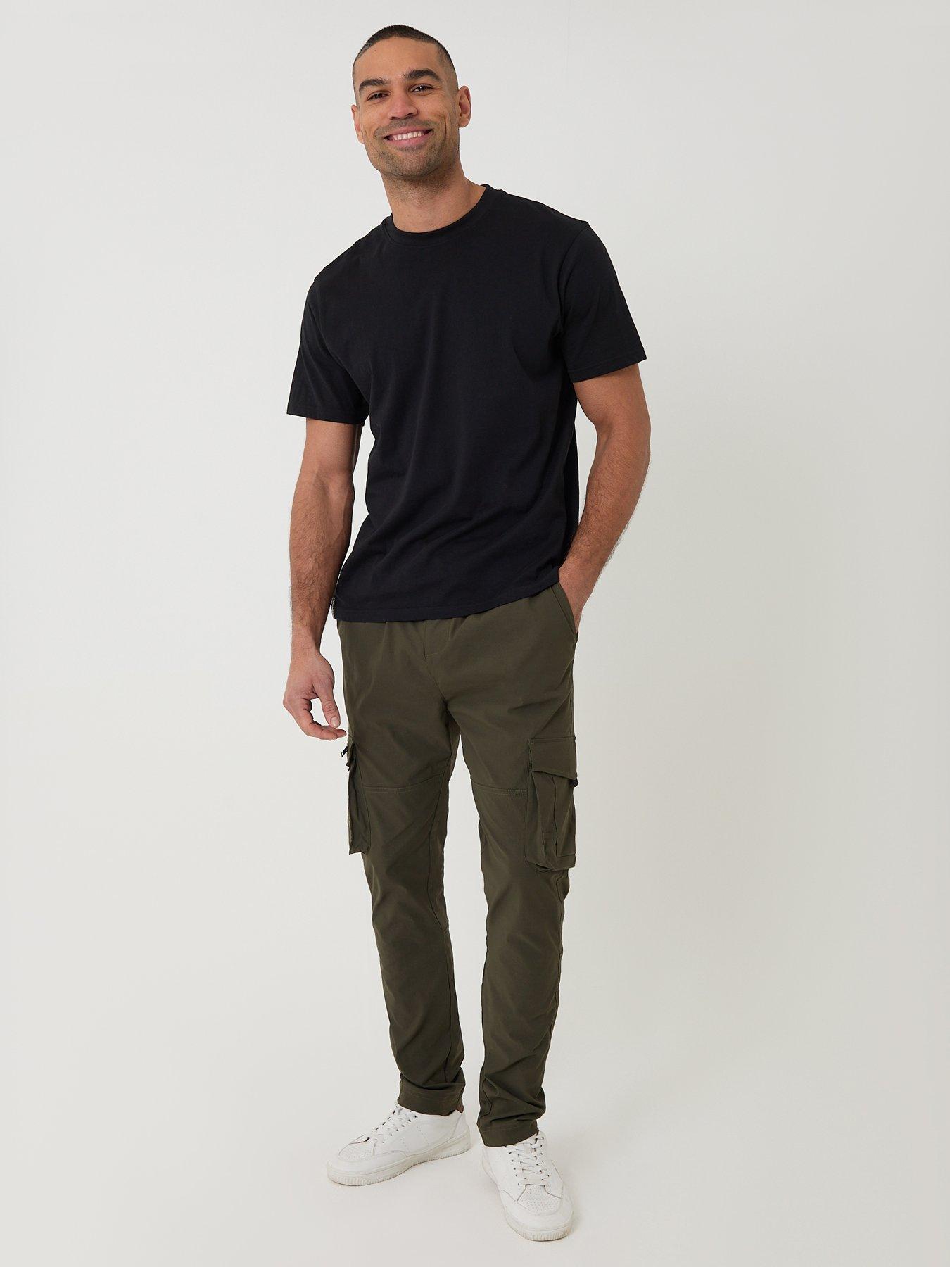 Image 3 of 4 of Threadbare Mens Slim Fit Stretch Cargo Trousers - Khaki