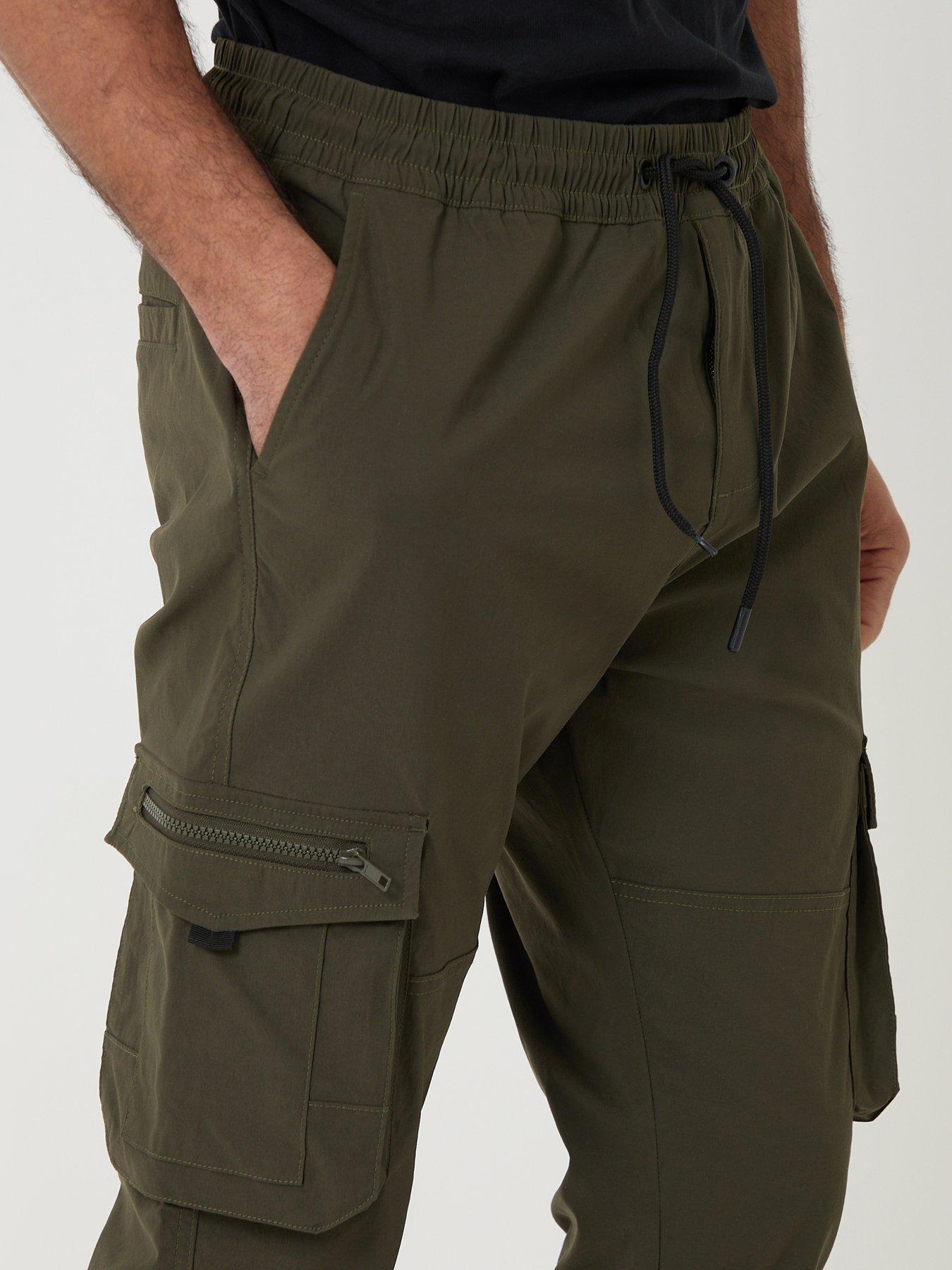 Image 4 of 4 of Threadbare Mens Slim Fit Stretch Cargo Trousers - Khaki
