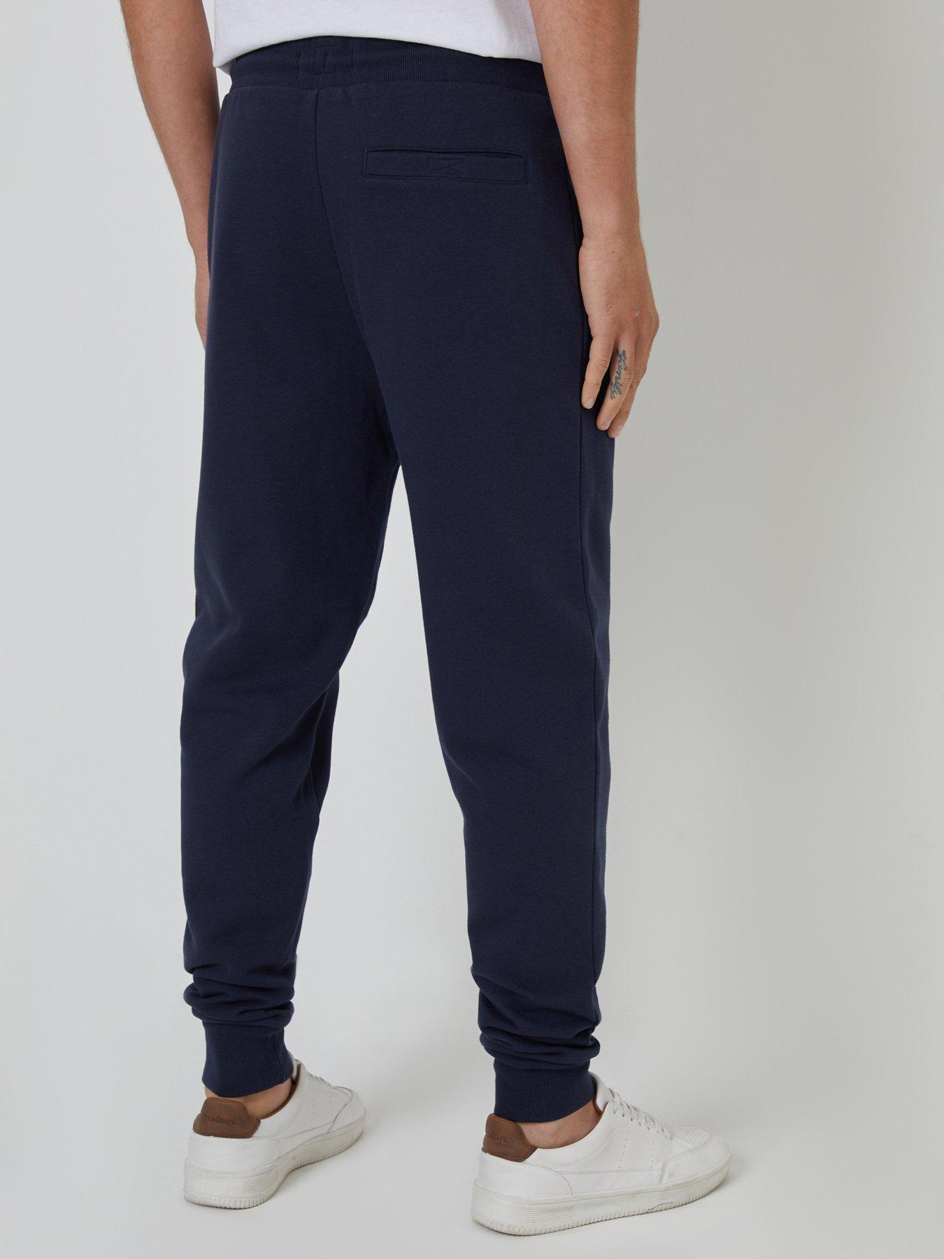 Image 2 of 4 of Threadbare Mens Regular Fit Cotton Rich Jogging Bottoms - Navy