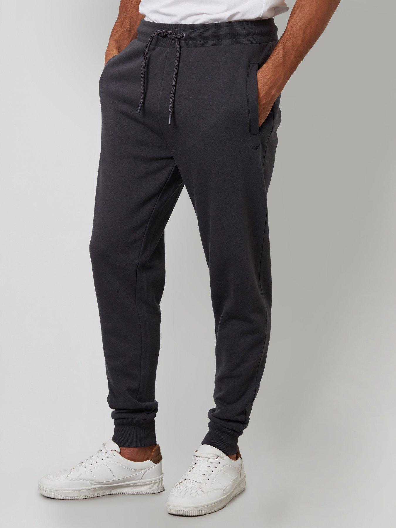 Image 1 of 4 of Threadbare Regular Fit Cotton Rich Joggers In Charcoal