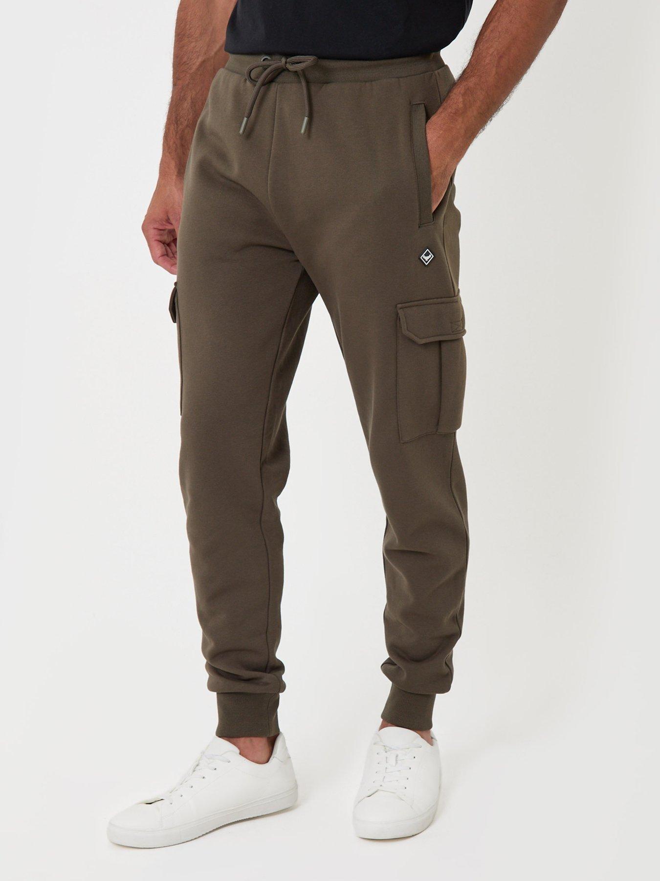 Image 1 of 4 of Threadbare Mens Regular Fit Cargo Jogging Bottoms - Khaki