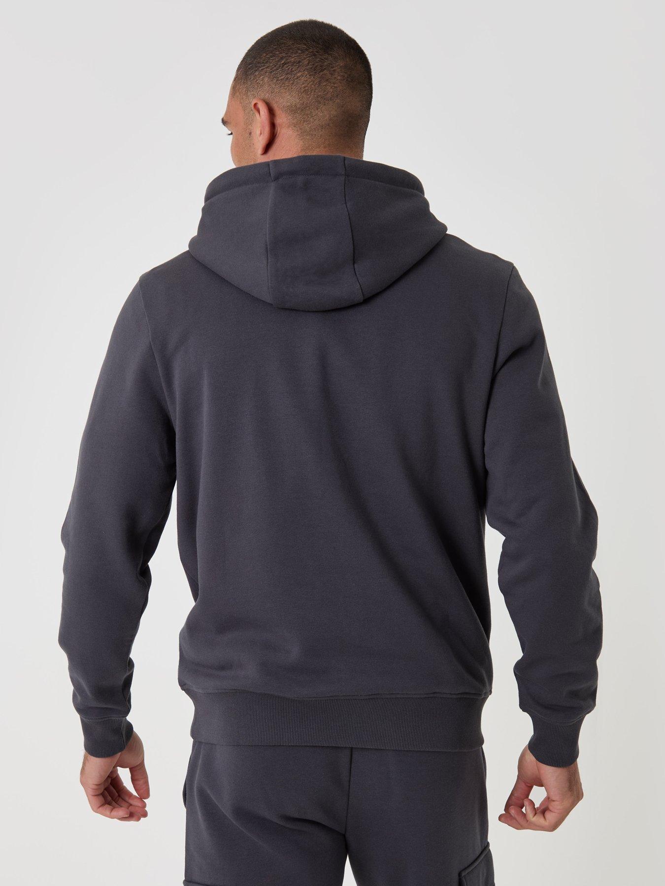 Image 2 of 5 of Threadbare Cotton Rich Overhead Hoodie In Charcoal