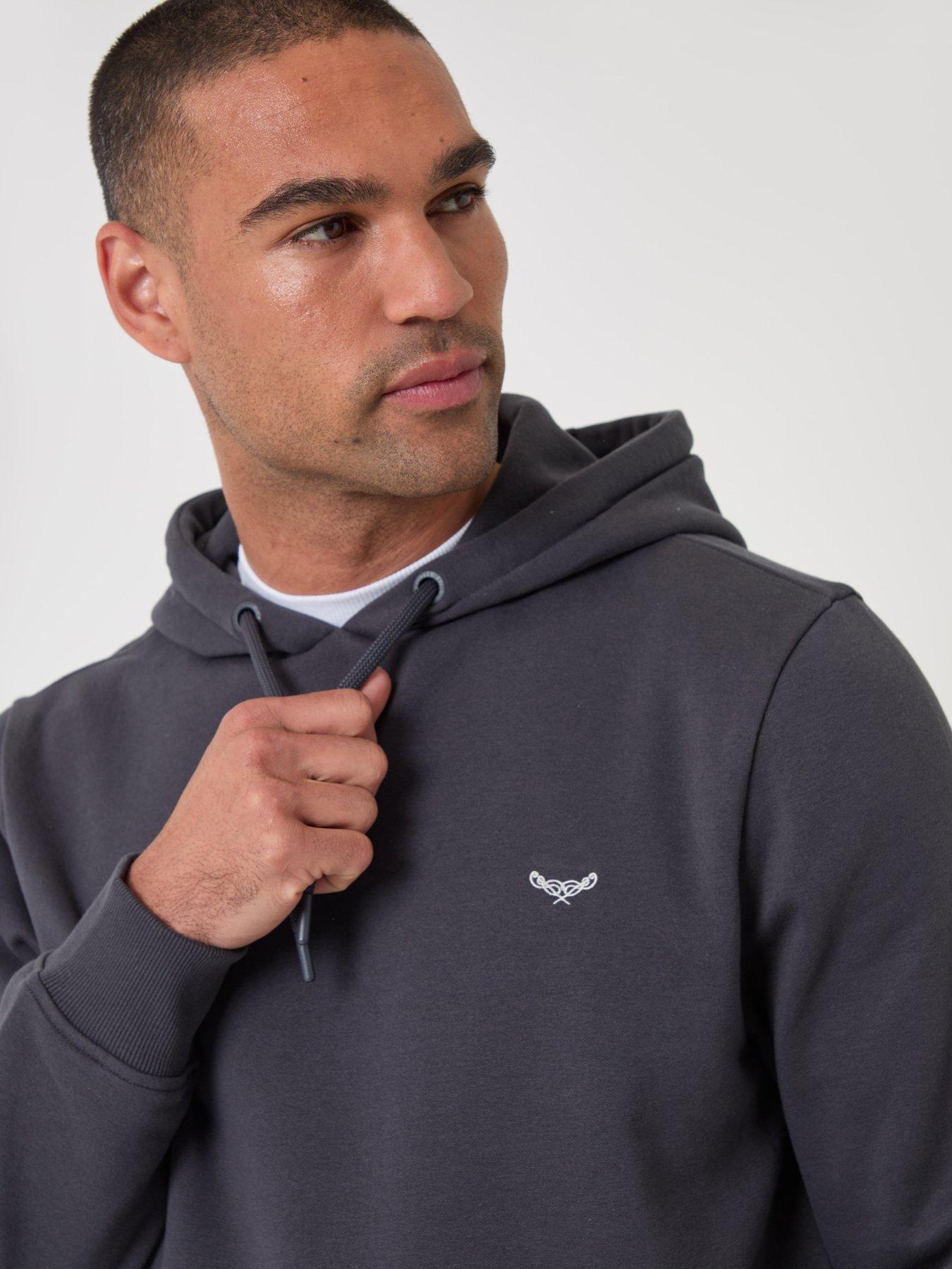 Image 4 of 5 of Threadbare Cotton Rich Overhead Hoodie In Charcoal