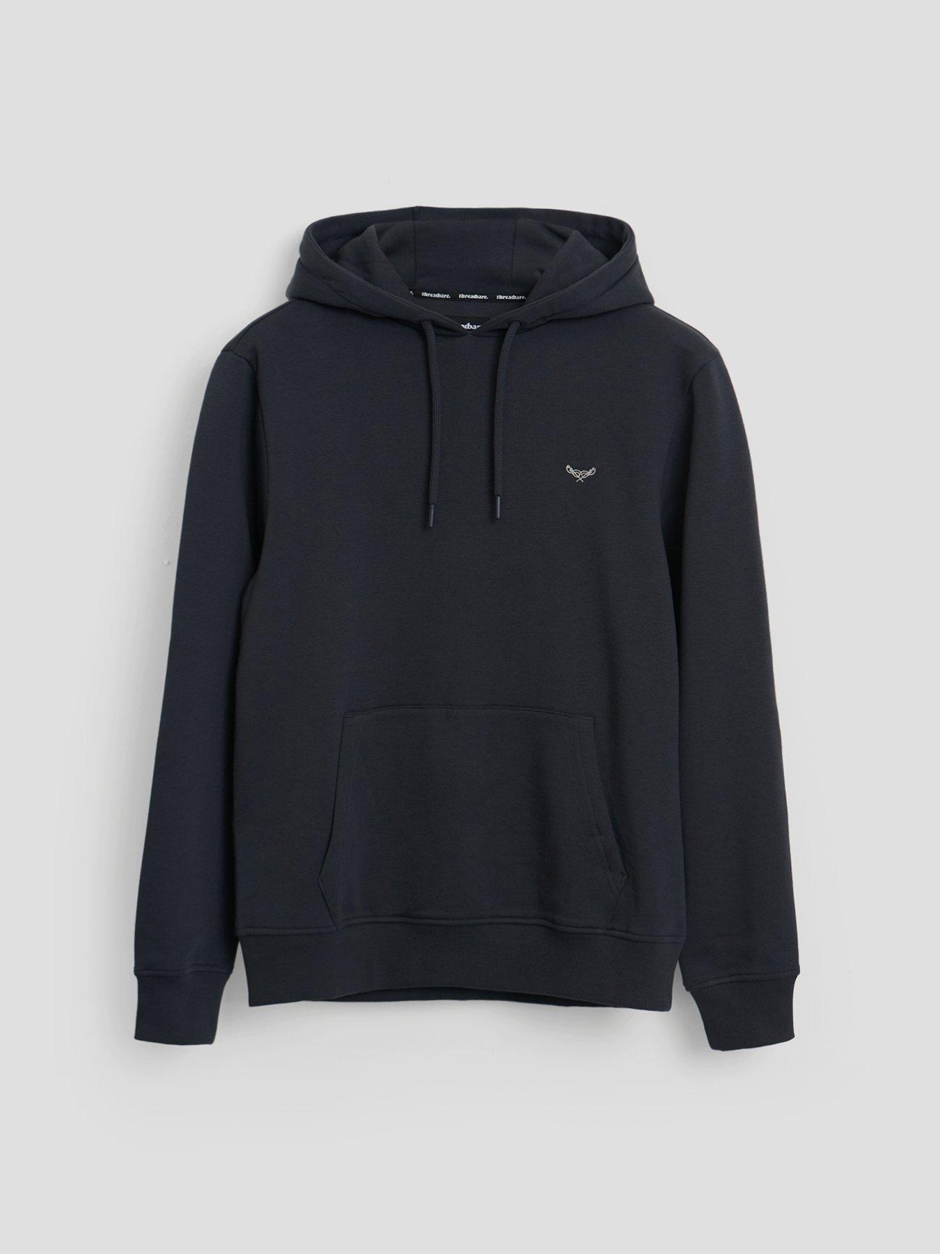 Image 5 of 5 of Threadbare Cotton Rich Overhead Hoodie In Charcoal