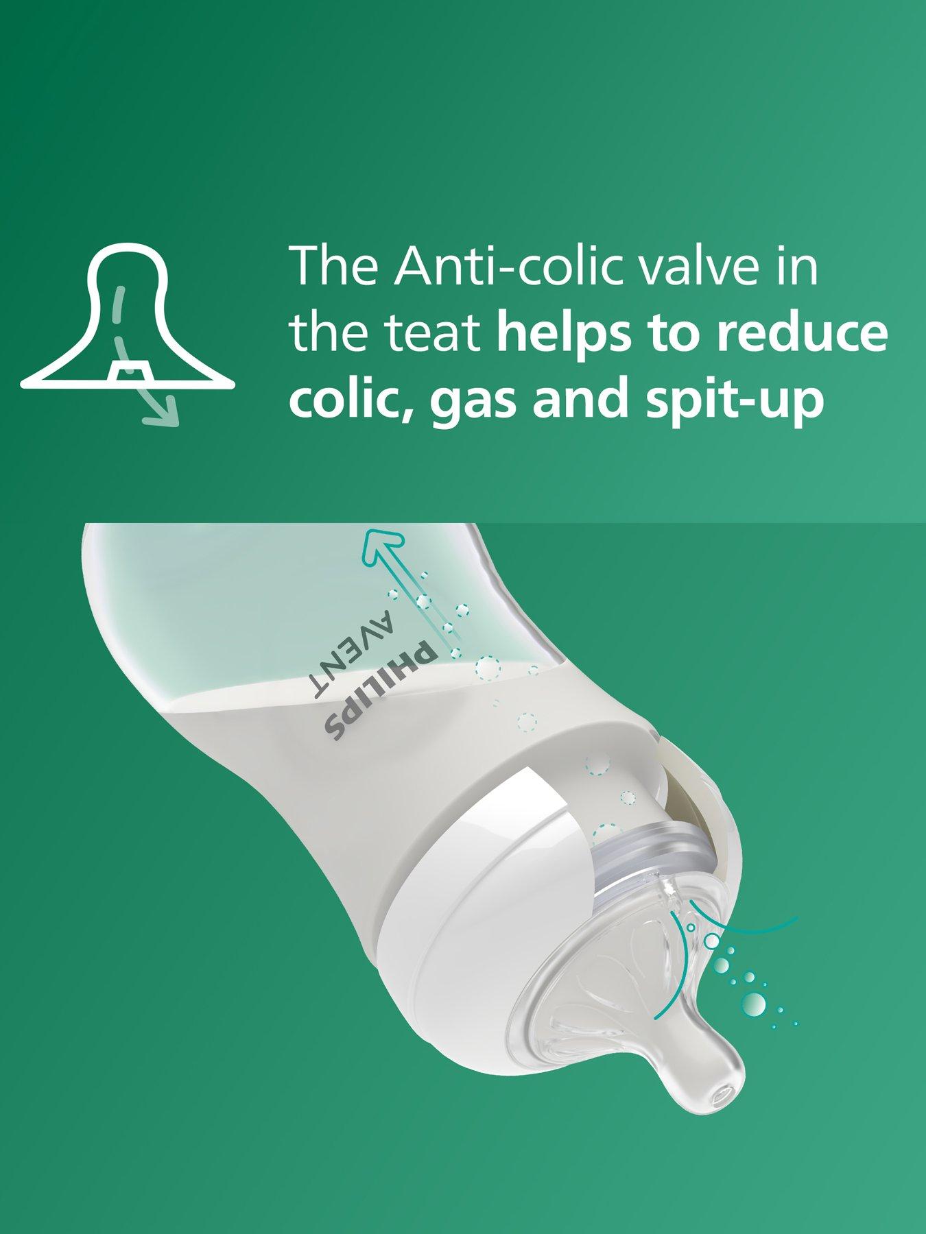 Image 4 of 7 of Avent Natural Response Glass Baby Bottle 4oz/120 ml with Slow Flow Teat (Flow 2), SCY930/01