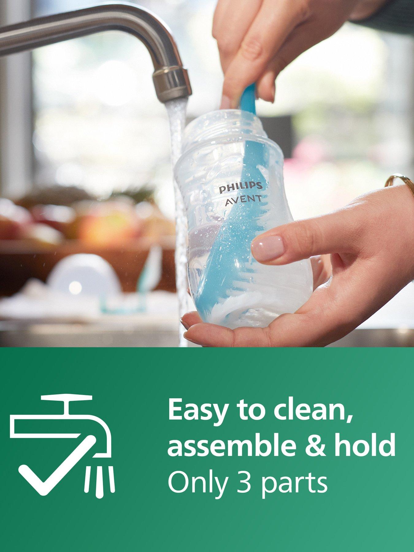 Image 5 of 7 of Avent Natural Response Glass Baby Bottle 4oz/120 ml with Slow Flow Teat (Flow 2), SCY930/01