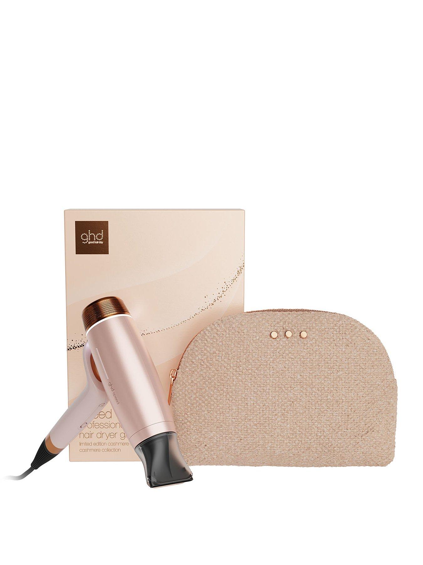 Image 1 of 8 of ghd ghd Speed Ionic Hair Dryer Festive Gift Set in Cashmere Beige