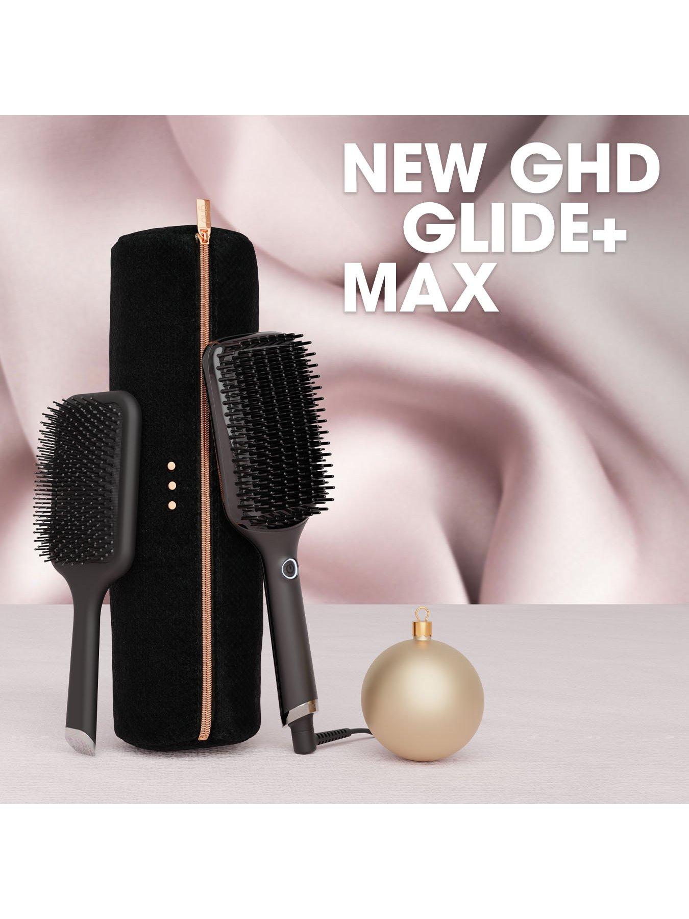 Image 2 of 8 of ghd ghd Glide+ Max Smoothing Hot Brush Festive Gift Set in Black