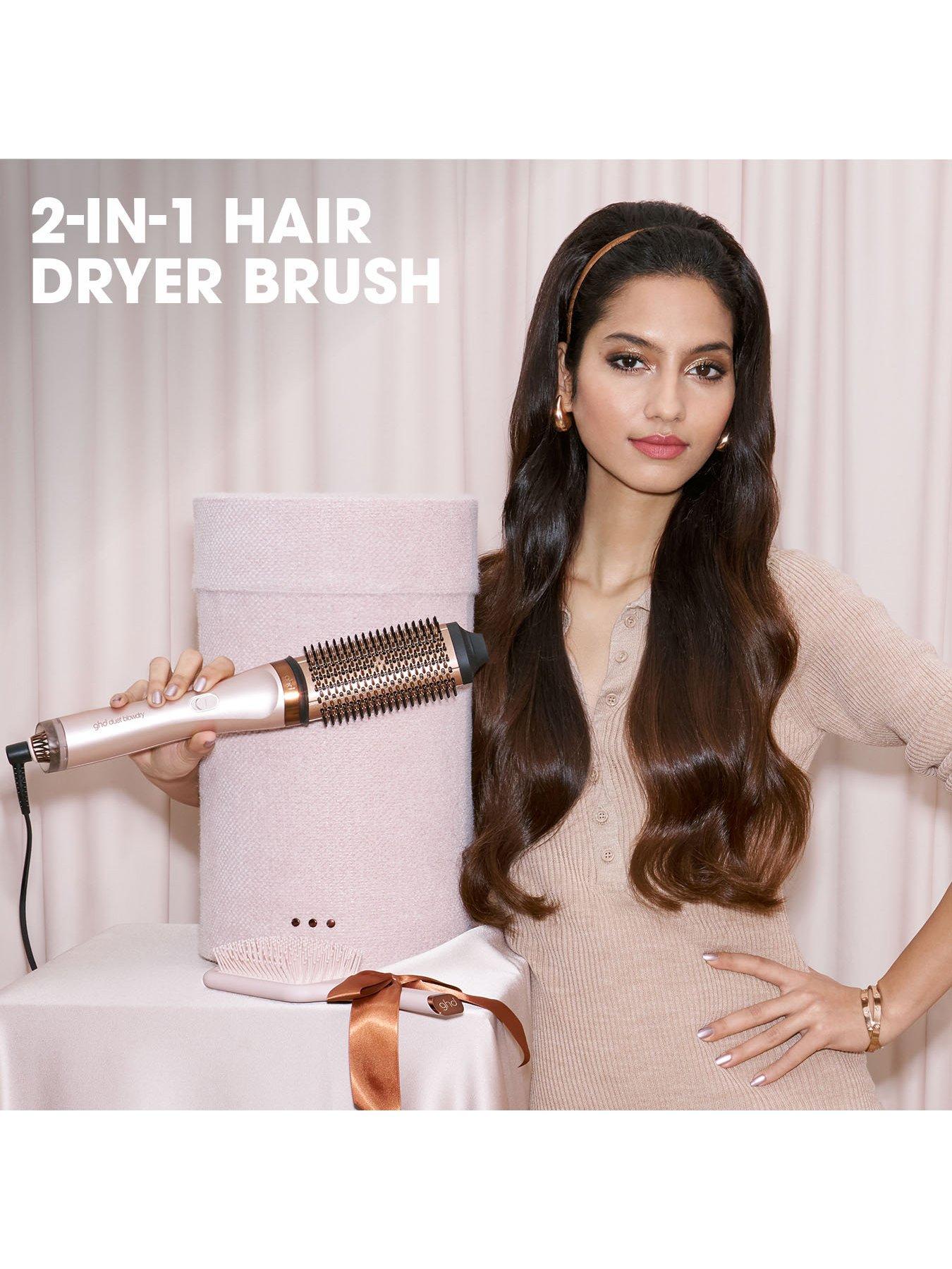Image 3 of 8 of ghd ghd Duet Blowdry 2-in-1 Hair Dryer Brush Festive Gift Set In Cashmere Beige