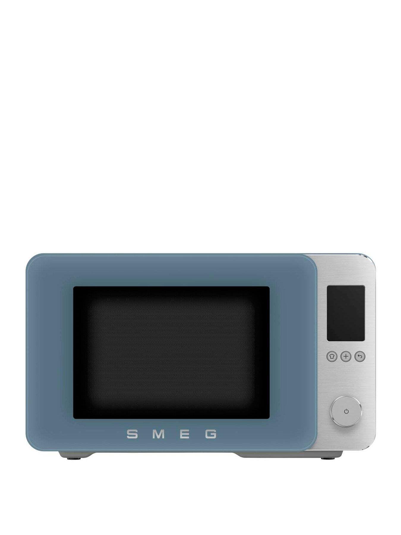 Image 1 of 7 of Smeg Microwave with Oven, Air Fry, Grill, Storm Blue