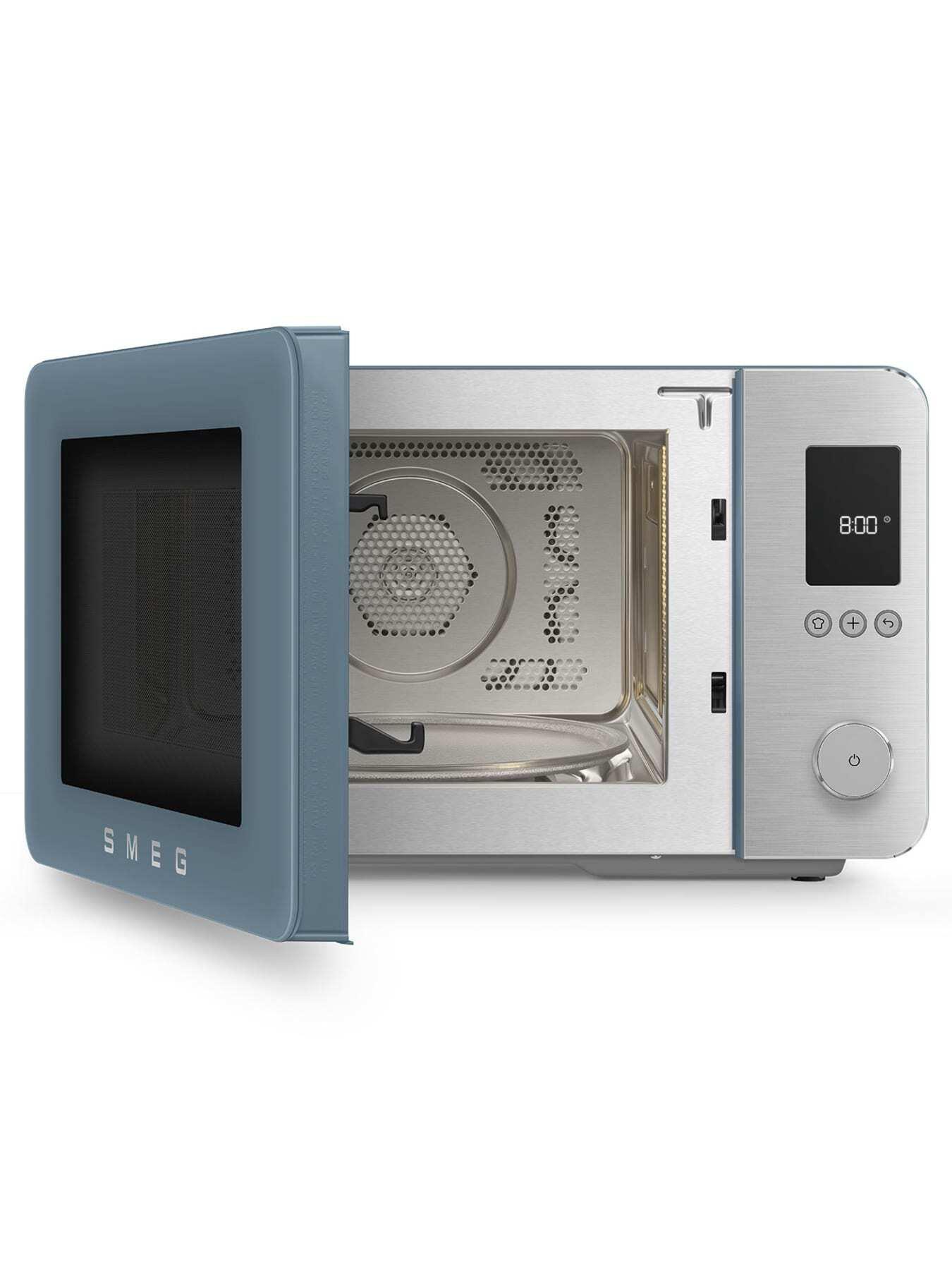 Image 2 of 7 of Smeg Microwave with Oven, Air Fry, Grill, Storm Blue
